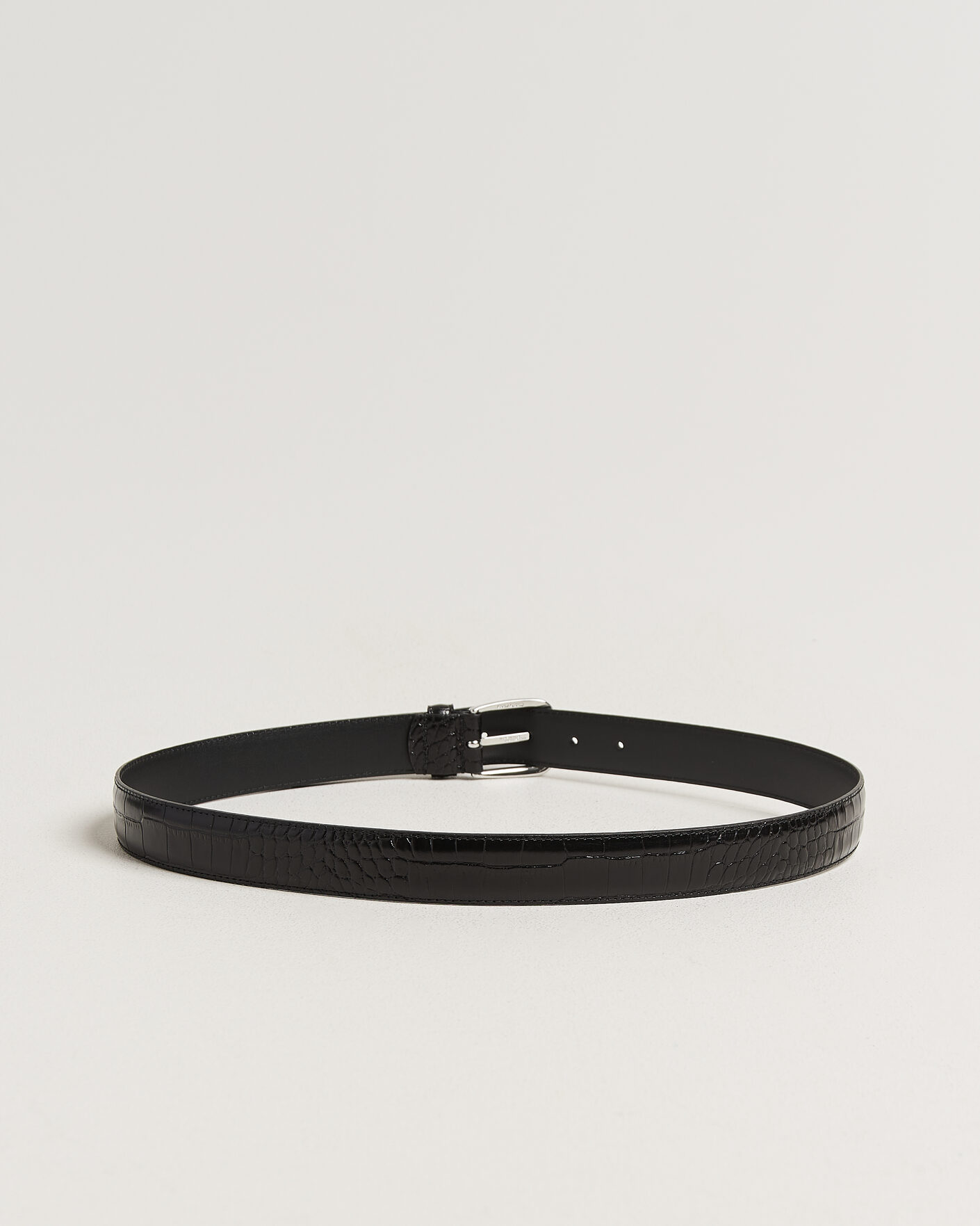 Herren | Gürtel | Anderson's | Embossed Western Leather Belt Black