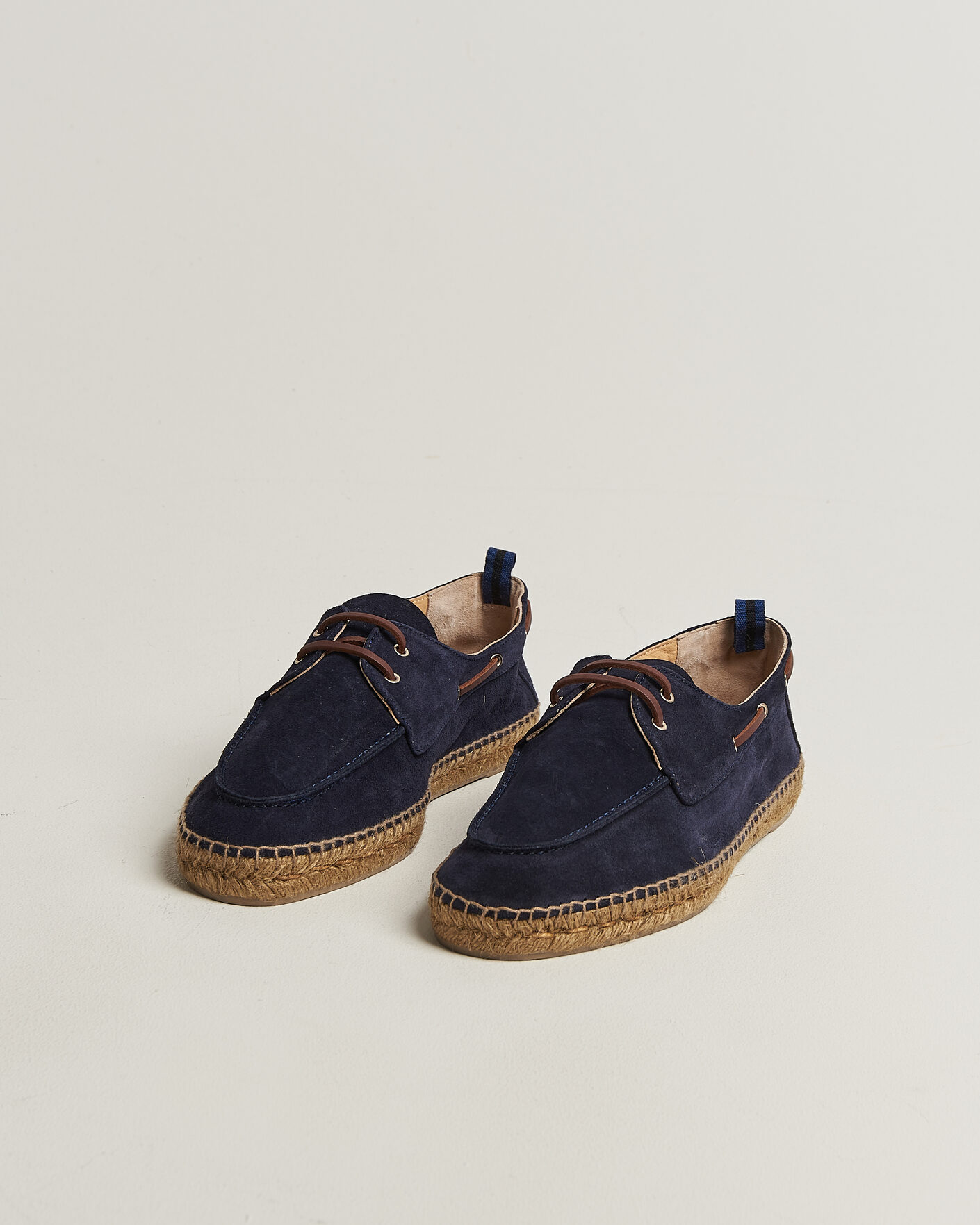 Herren | Espadrillo | Castañer | Nemo Casual Suede Boat Shoe Azul Oscuro