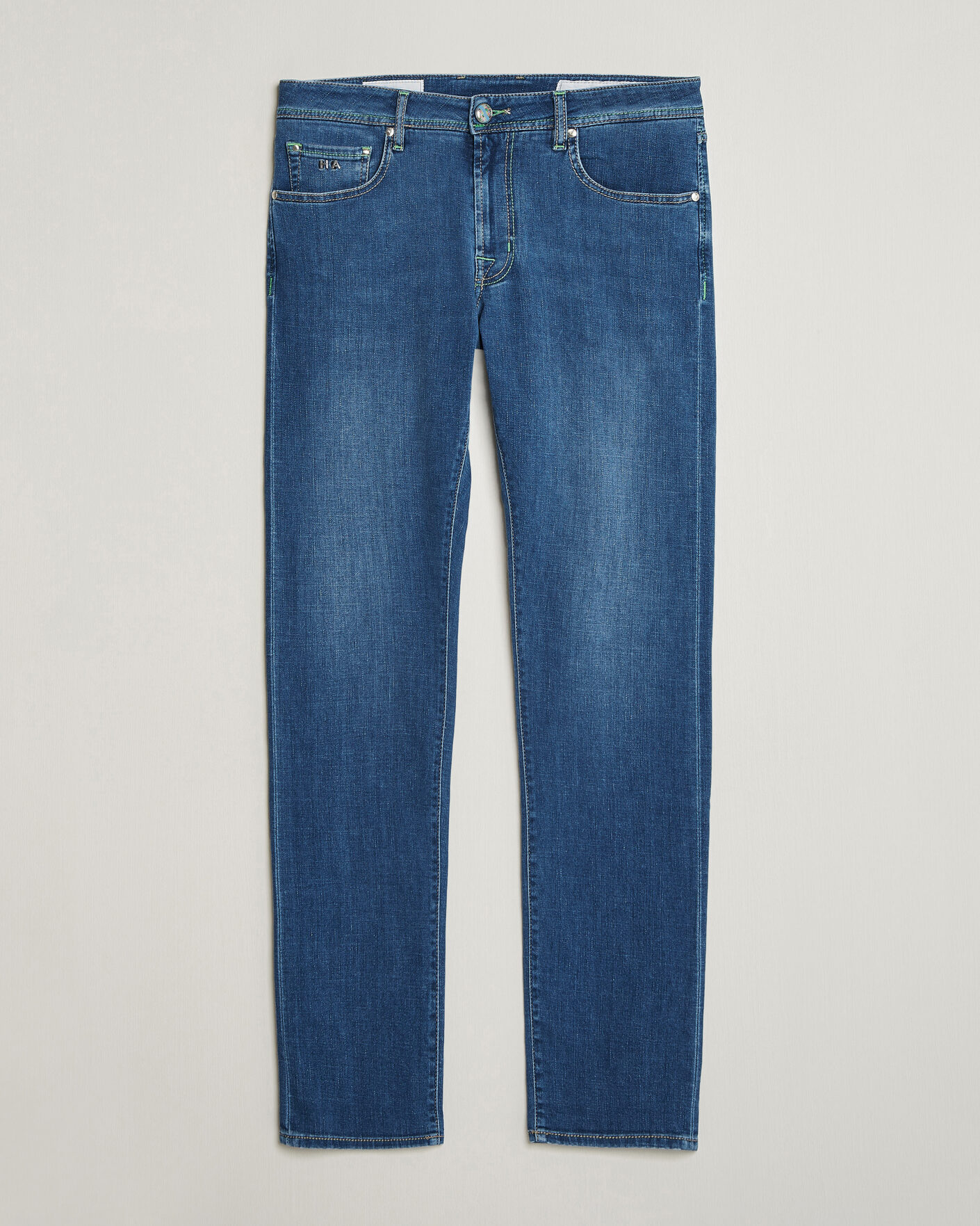Herren | Hosen | Tramarossa | Michelangelo Contrast Seam Stretch Jeans Mid Blue