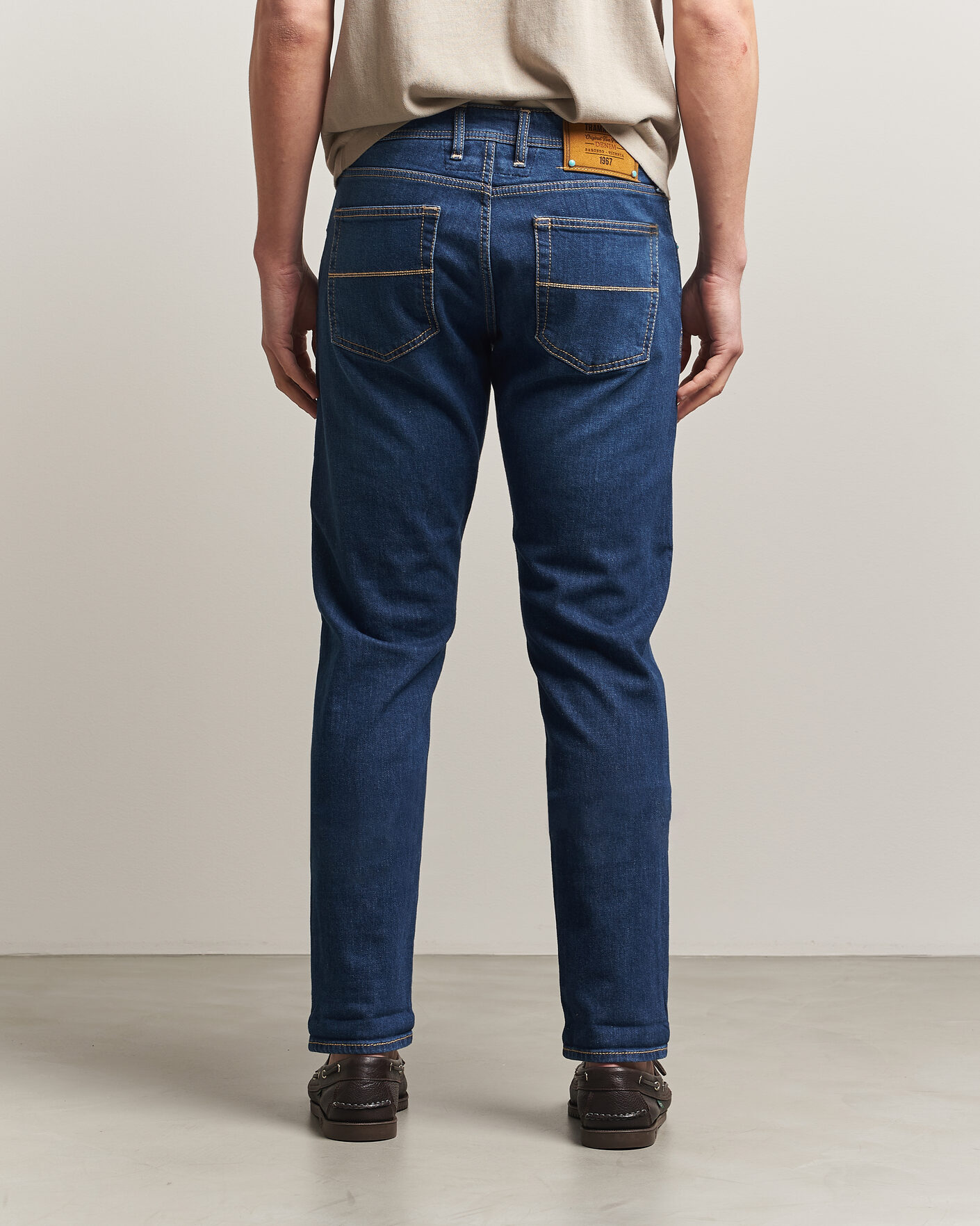 Herren | Hosen | Tramarossa | Michelangelo Western Badge Stretch Jeans Mid Blue