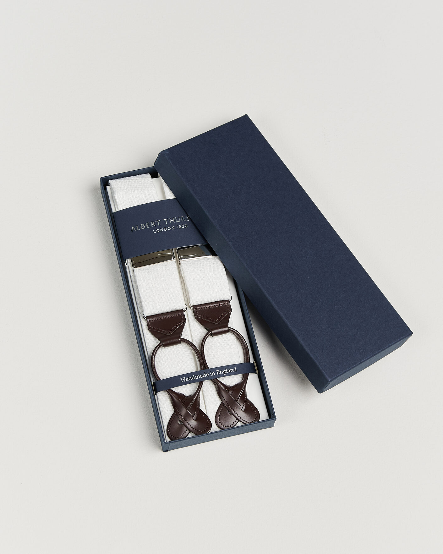 Herren | Hosenträger | Albert Thurston | Linen Braces Ivory