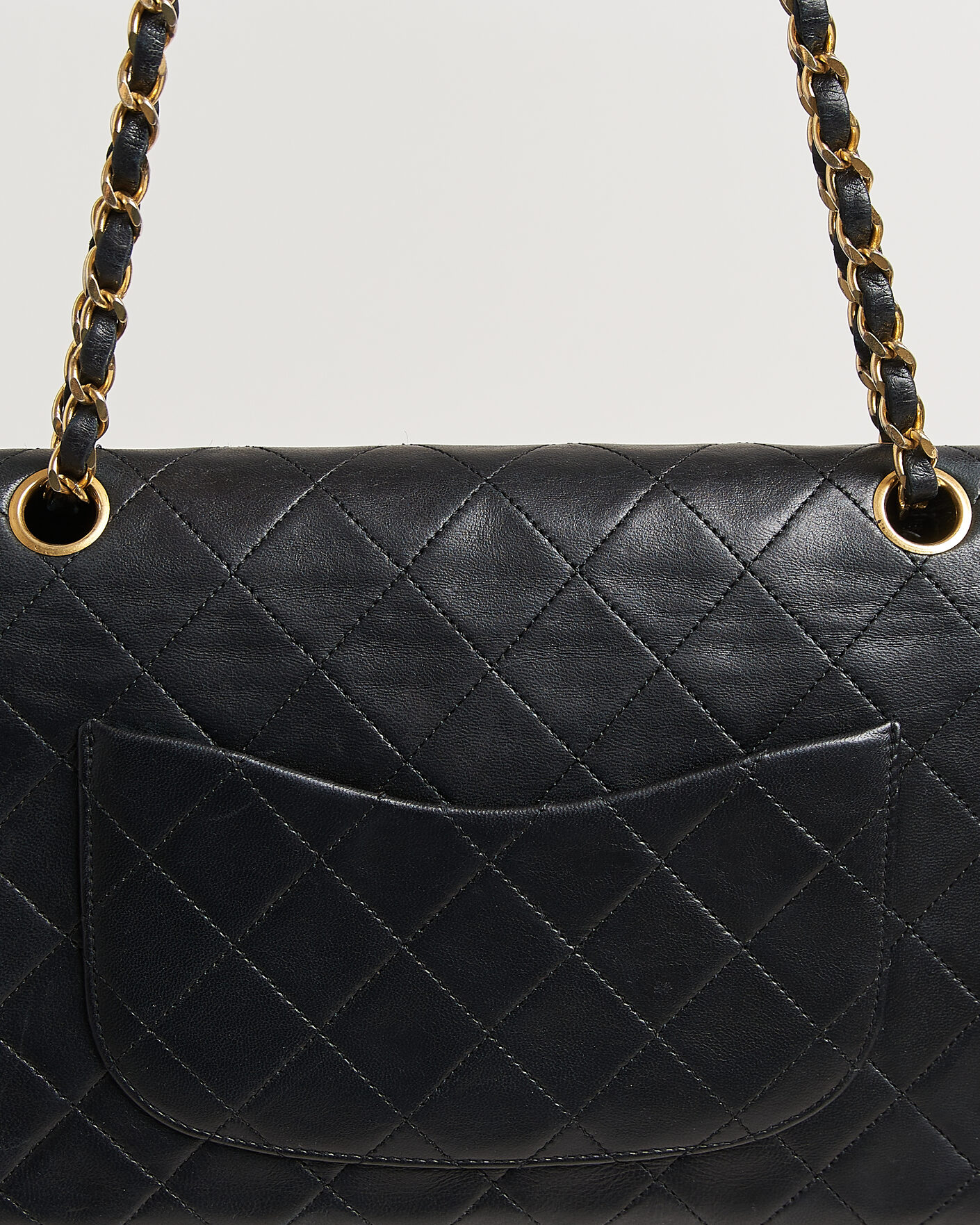 Herren | Pre-Owned & Vintage Bags | Chanel Pre-Owned | Classic Medium Double Flap Bag Lambskin Black