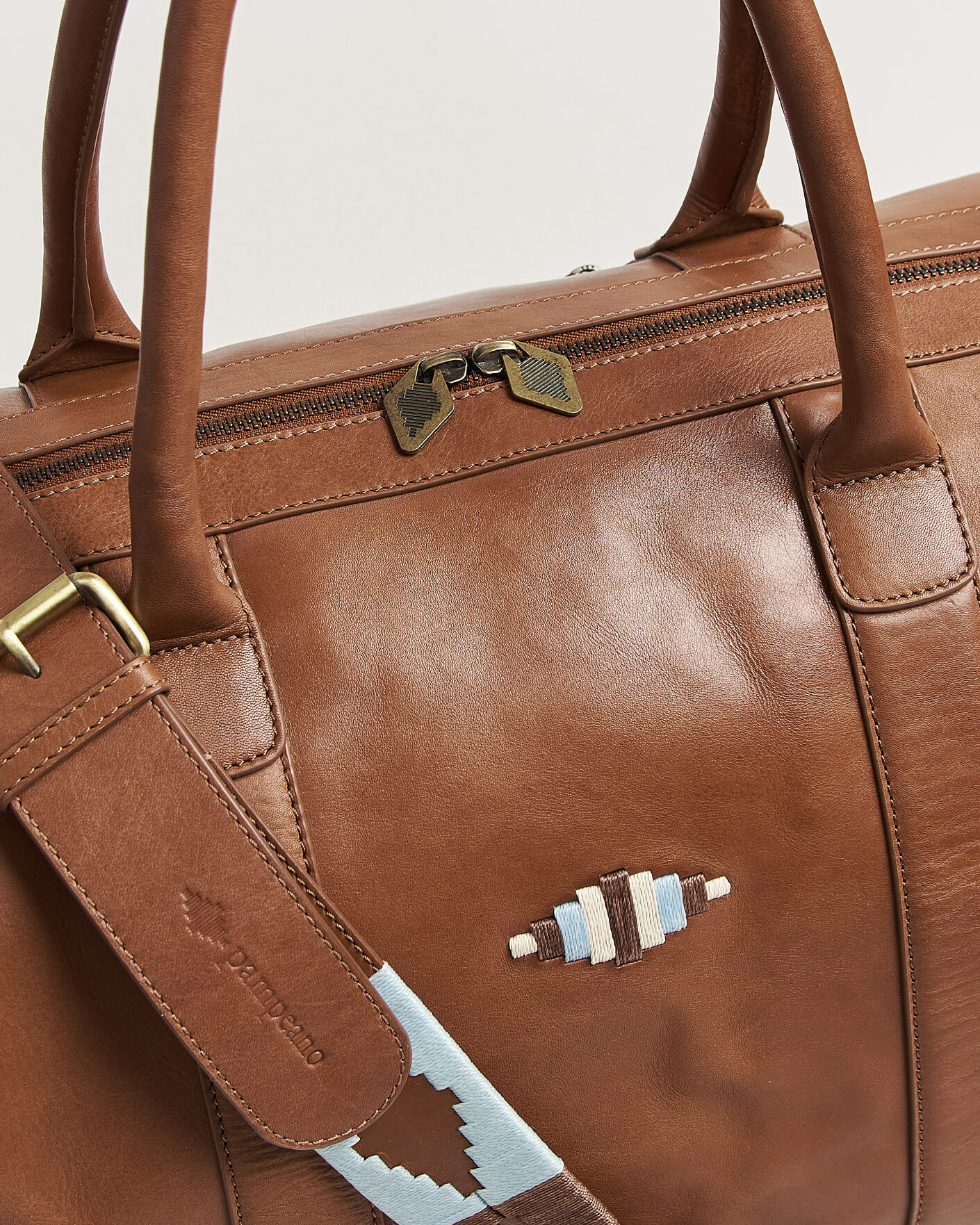 Herren | Taschen | Pampeano | Varon Small Leather Weekend Bag Tan