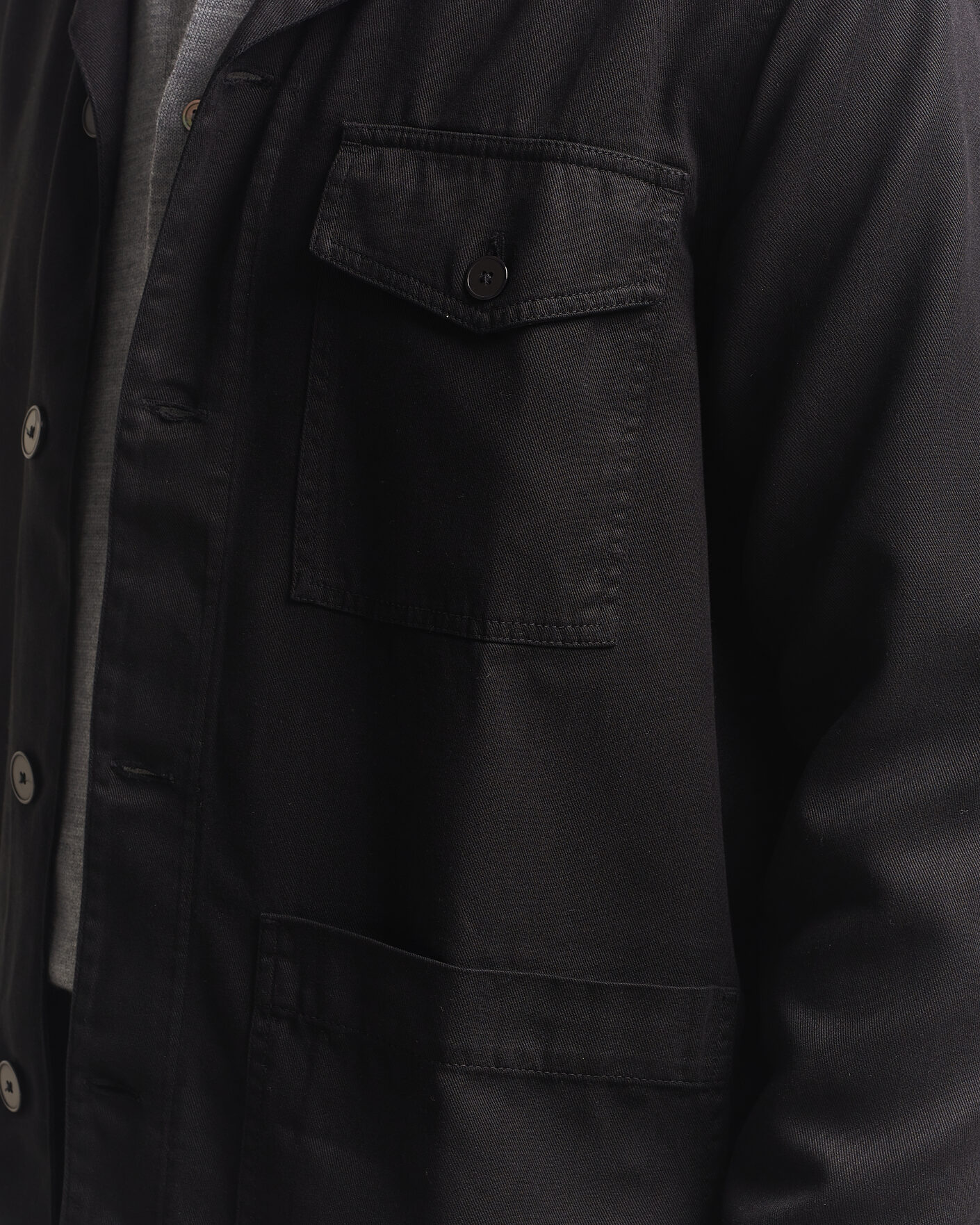 Herren | Hemden | A Day's March | Banagher Lyocell Overshirt Black