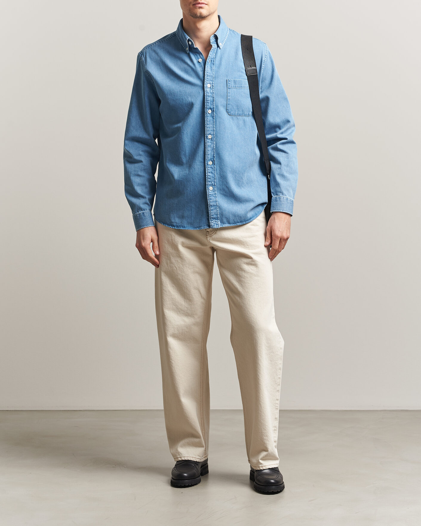 Herren | Hemden | A Day's March | Original Denim Shirt Light Blue
