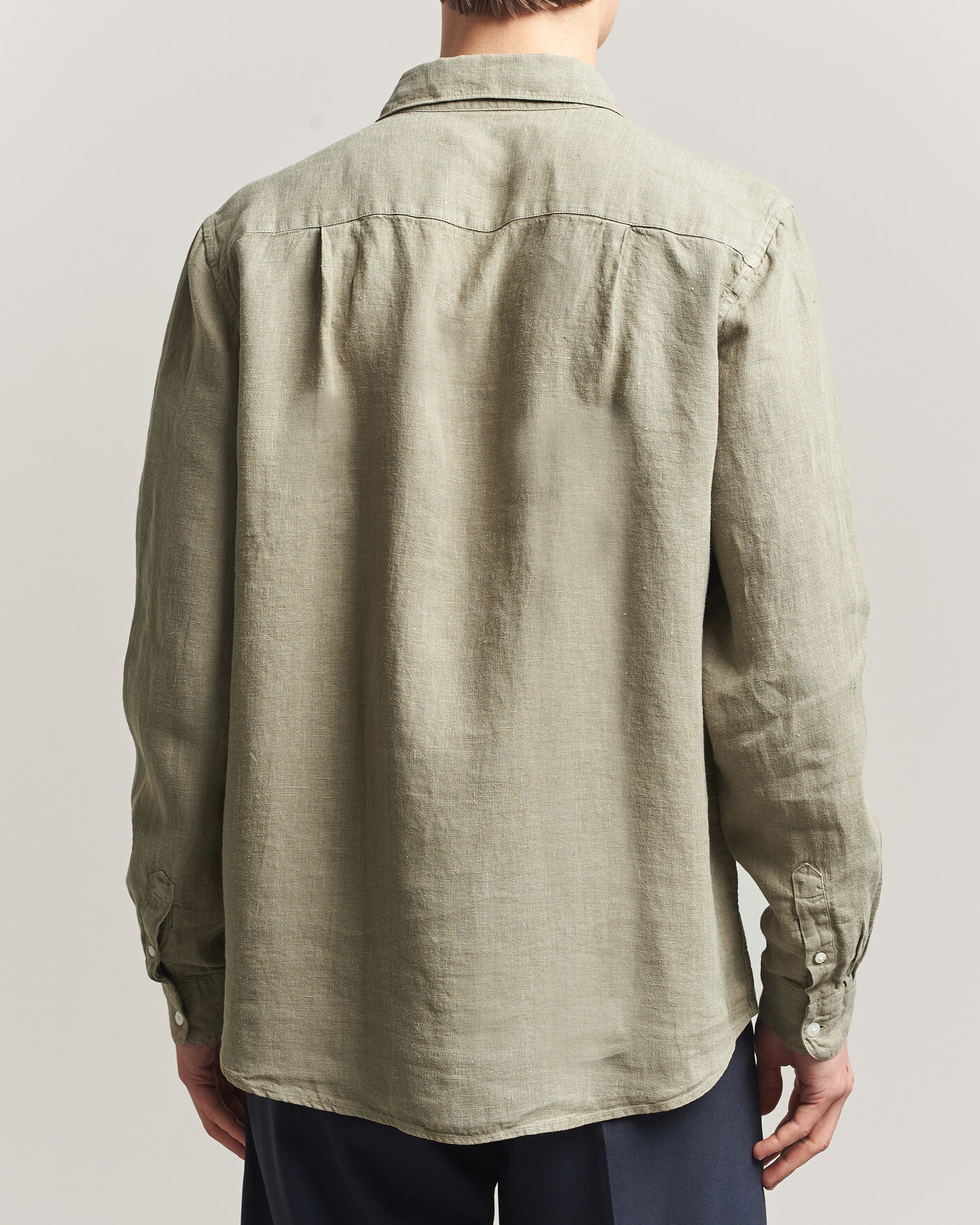 Herren | Hemden | A Day's March | Daintree Linen Shirt Misty Green