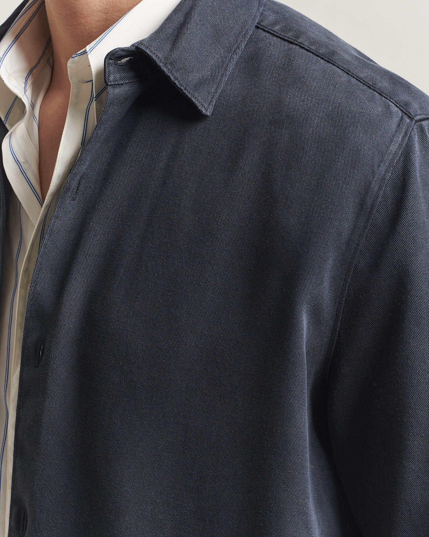 Herren | Hemden | A Day's March | Clean Cut Lyocell Shirt Navy