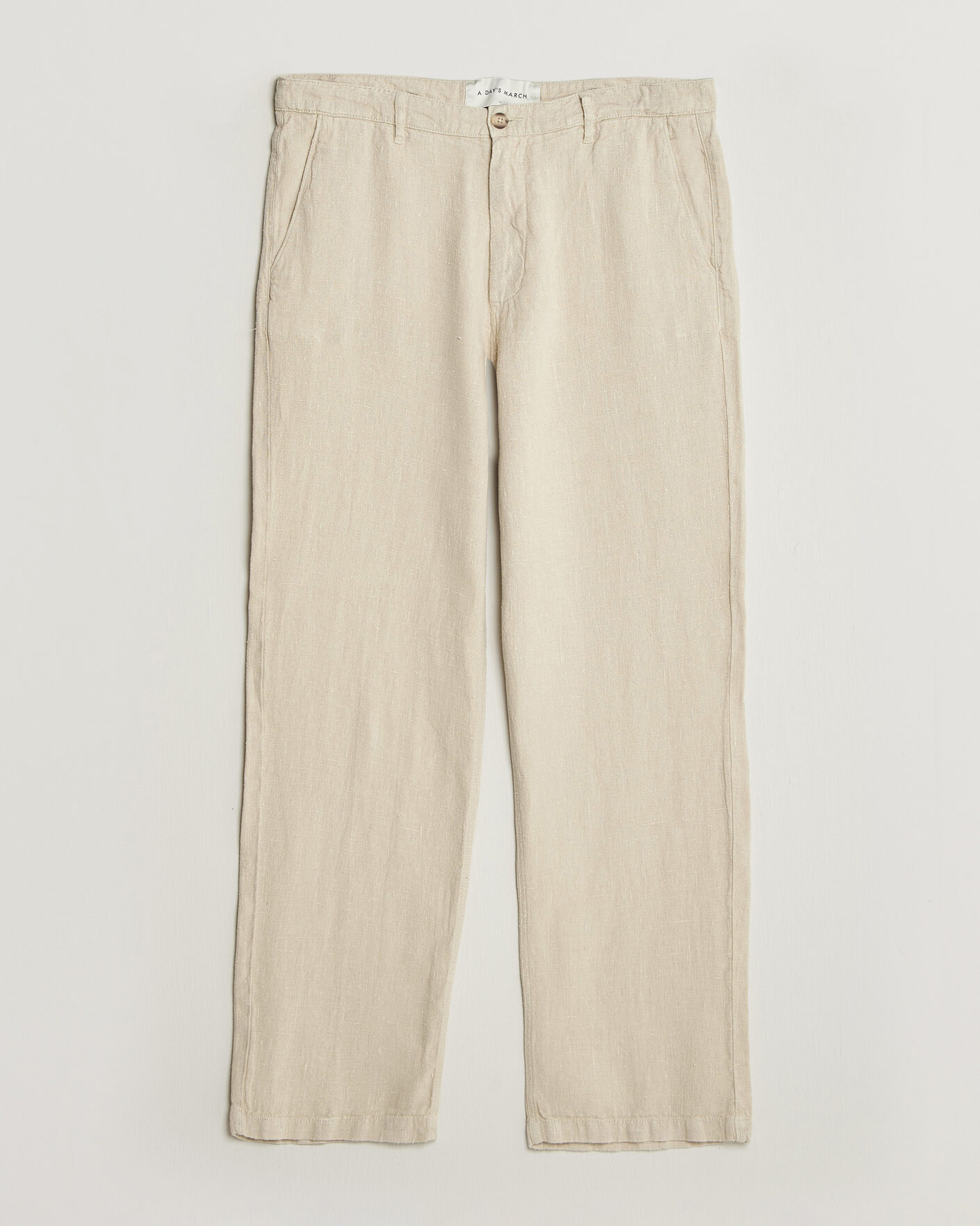 Herren | Neu im Onlineshop | A Day's March | Redwood Linen Trousers Oyster