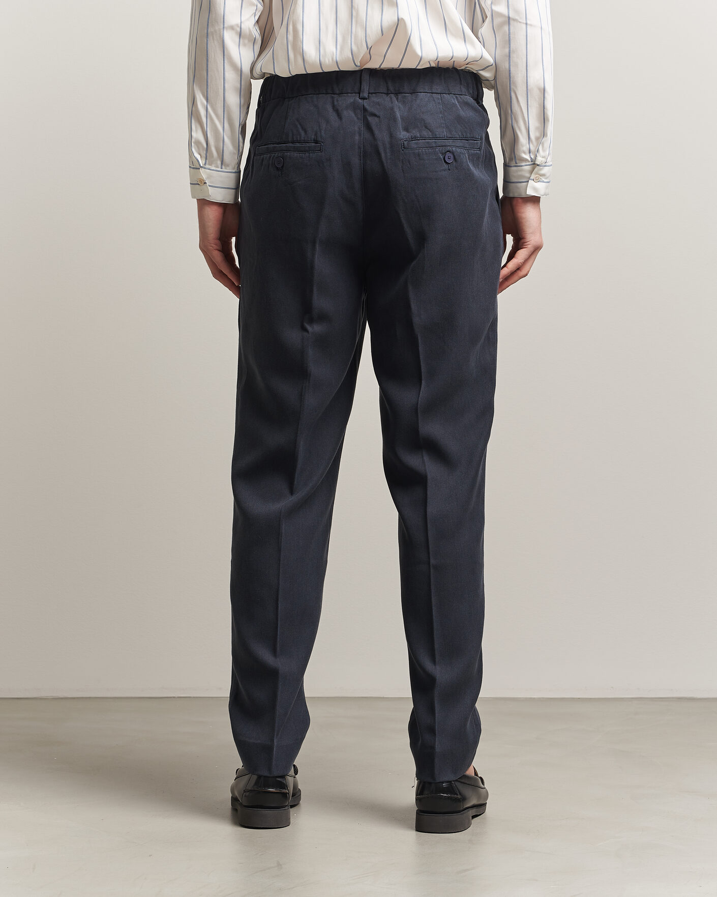 Herren | Hosen | A Day's March | Smart Lyocell Trousers Navy