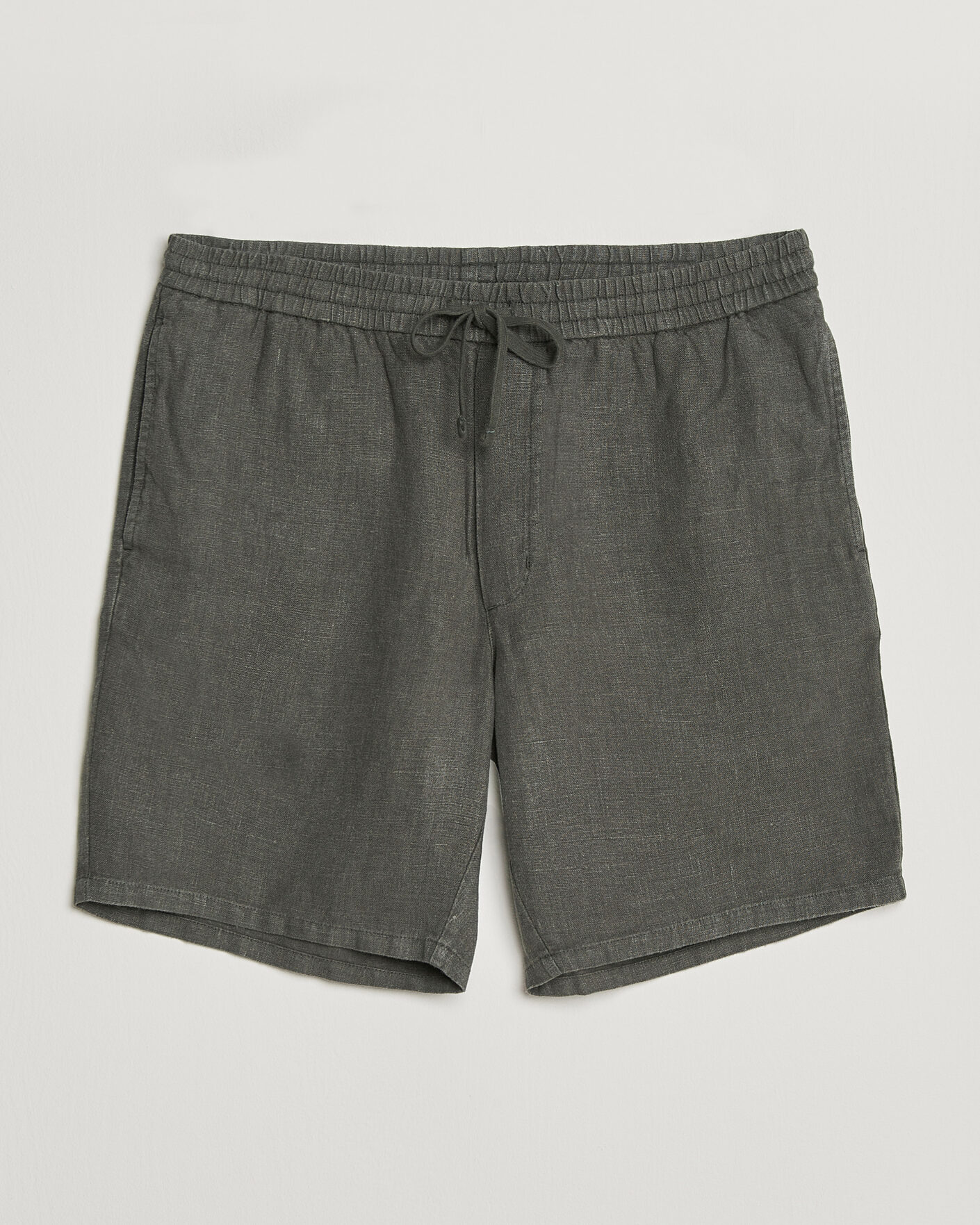 Herren | Neu im Onlineshop | A Day's March | Ipu Linen Drawstring Shorts Olive