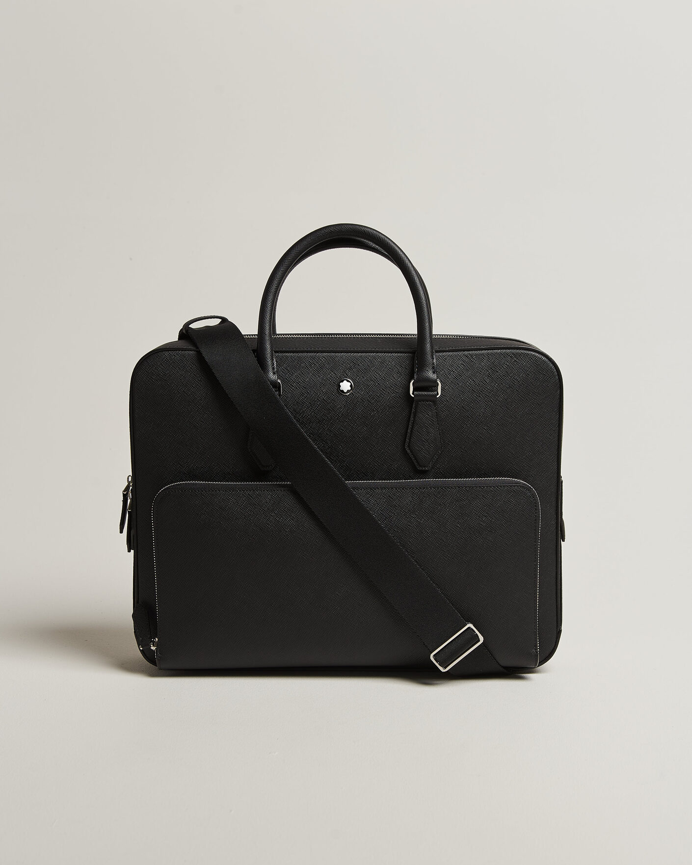 Herren | Taschen | Montblanc | Medium Sartorial Leather Briefcase with Pocket Black