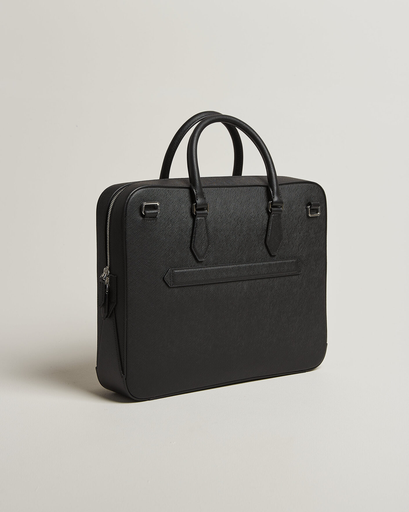 Herren | Taschen | Montblanc | Medium Sartorial Leather Briefcase with Pocket Black