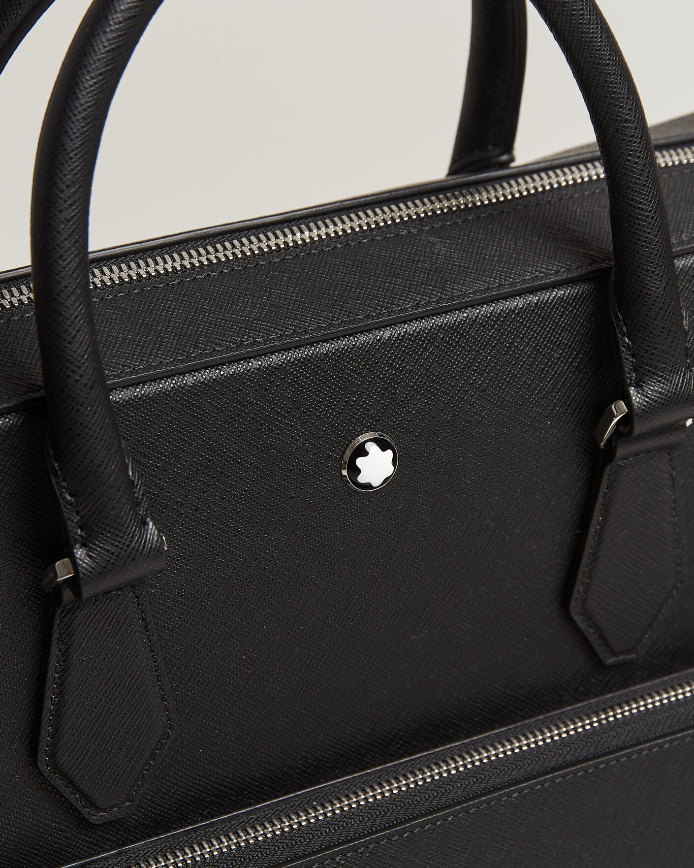 Herren | Taschen | Montblanc | Medium Sartorial Leather Briefcase with Pocket Black