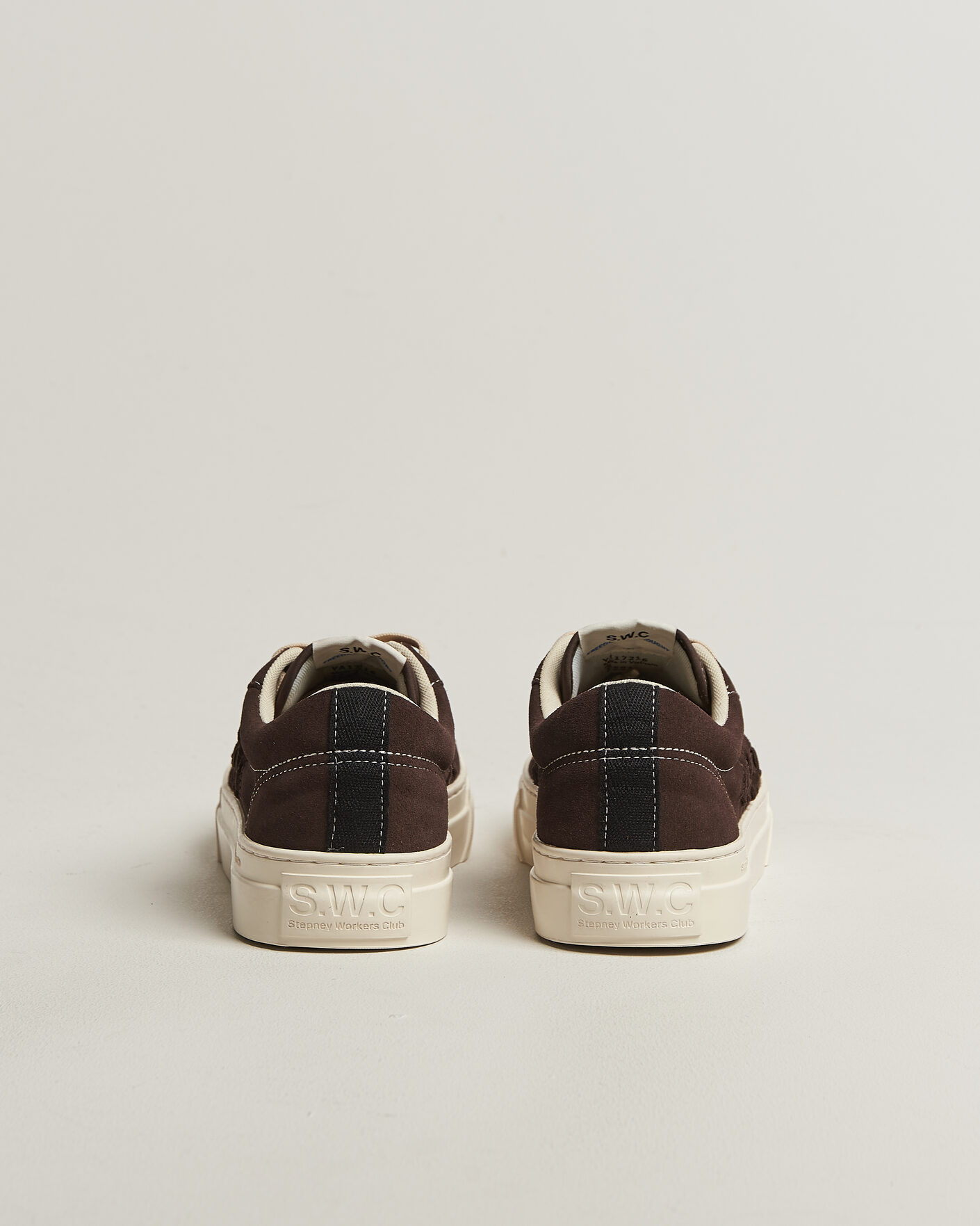 Herren | Sneaker | Stepney Workers Club | Dellow 02 Woven Suede Sneaker Dark Brown