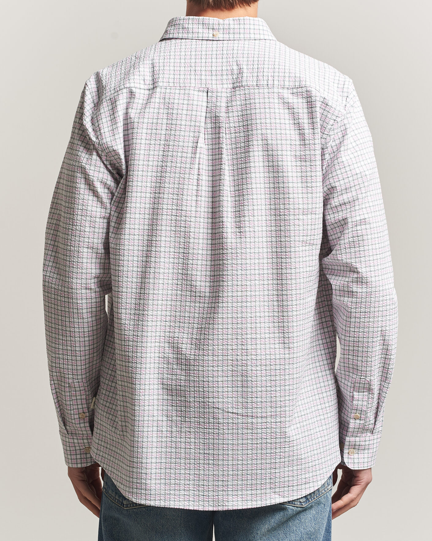 Herren | Hemden | LES DEUX | Prince Seersucker Check Shirt Ivory