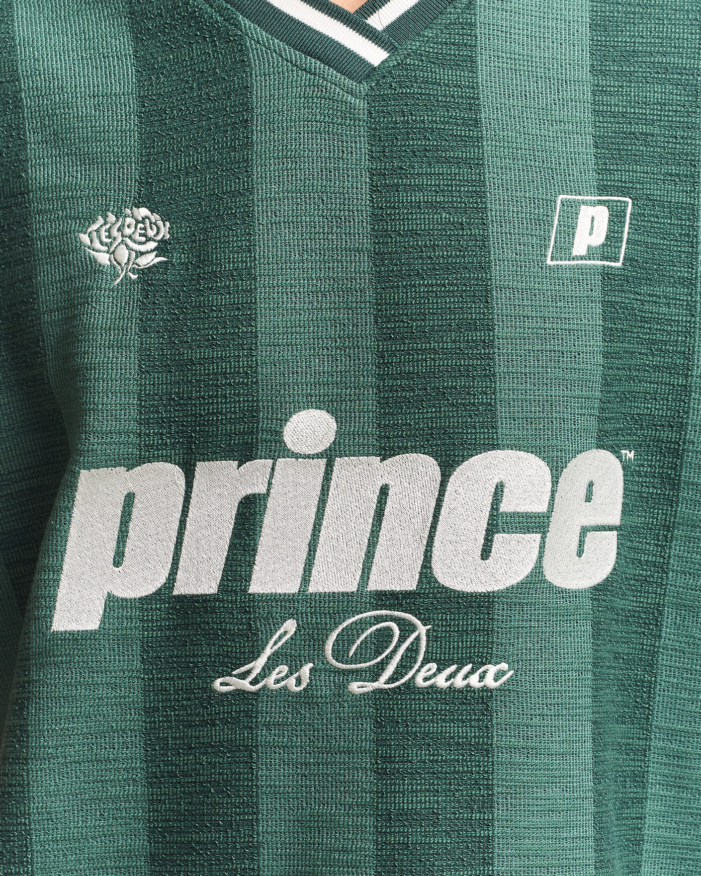 Herren | Poloshirts | LES DEUX | Prince Stripe Jaquard Polo Pineneedle Green