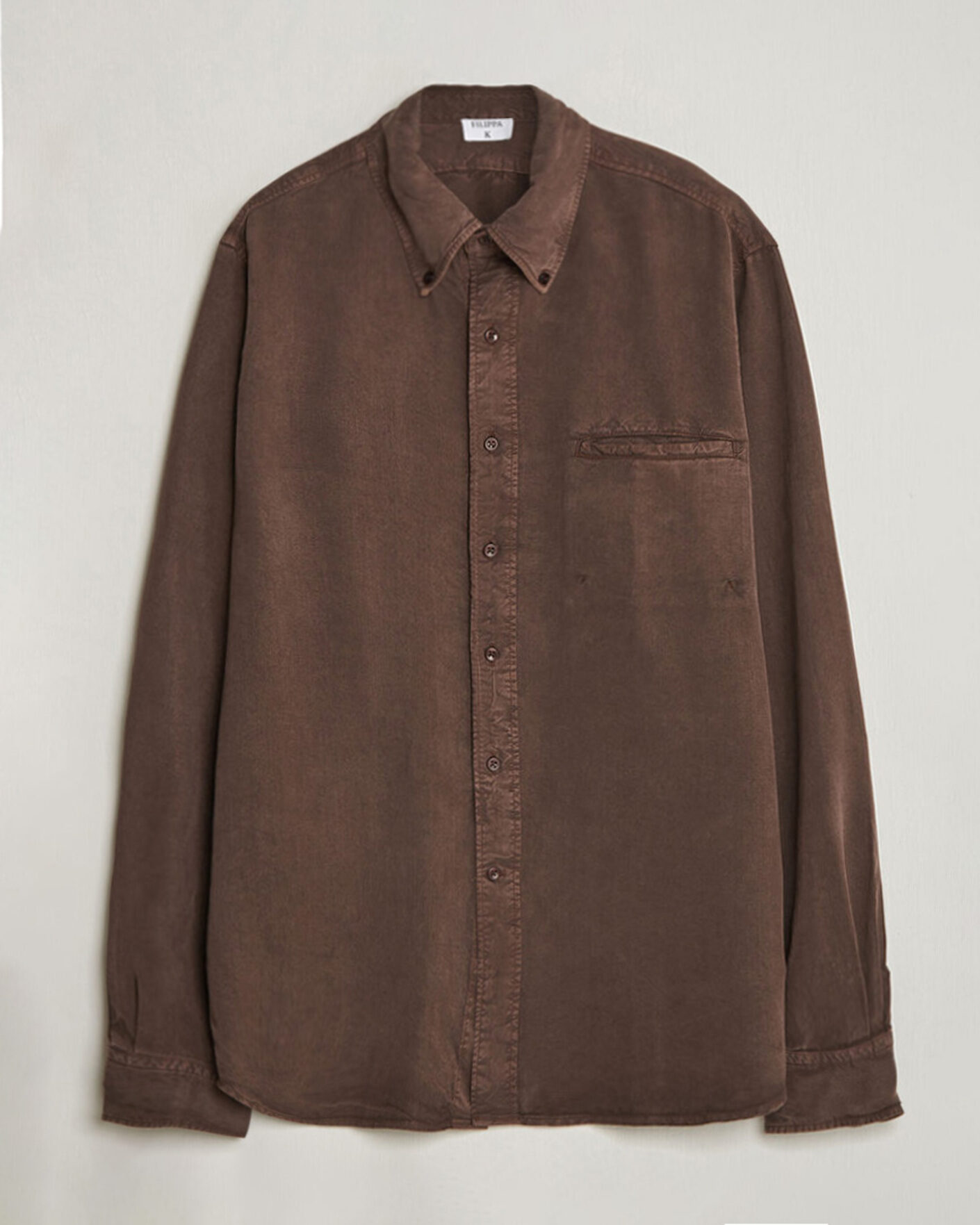 Herren | Hemden | Filippa K | Zack Lyocell Shirt Dark Chocolate