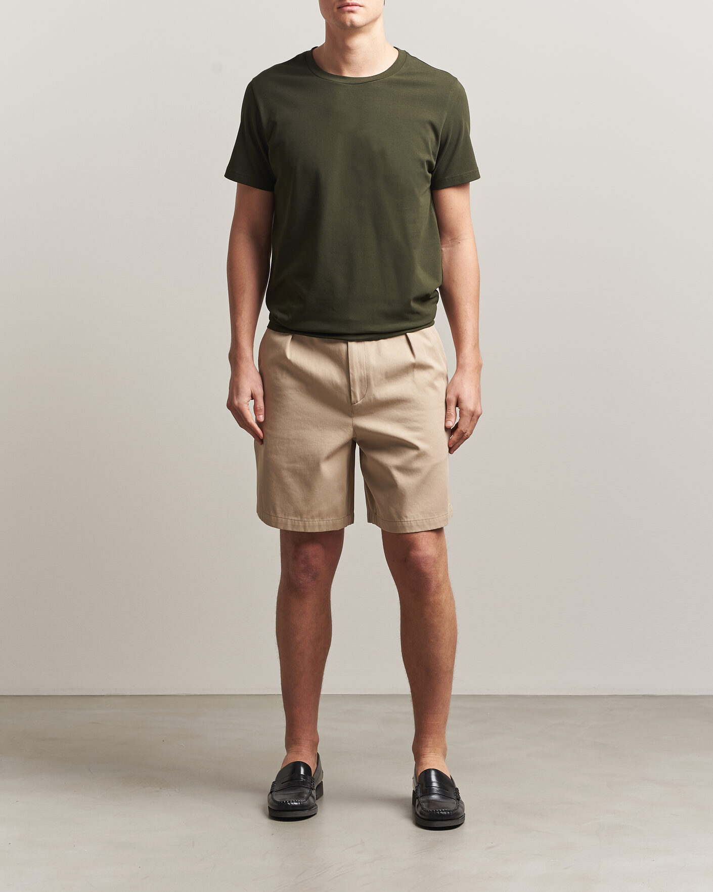 Herren | T-Shirts | Filippa K | Soft Lycra T-Shirt Midnight Olive