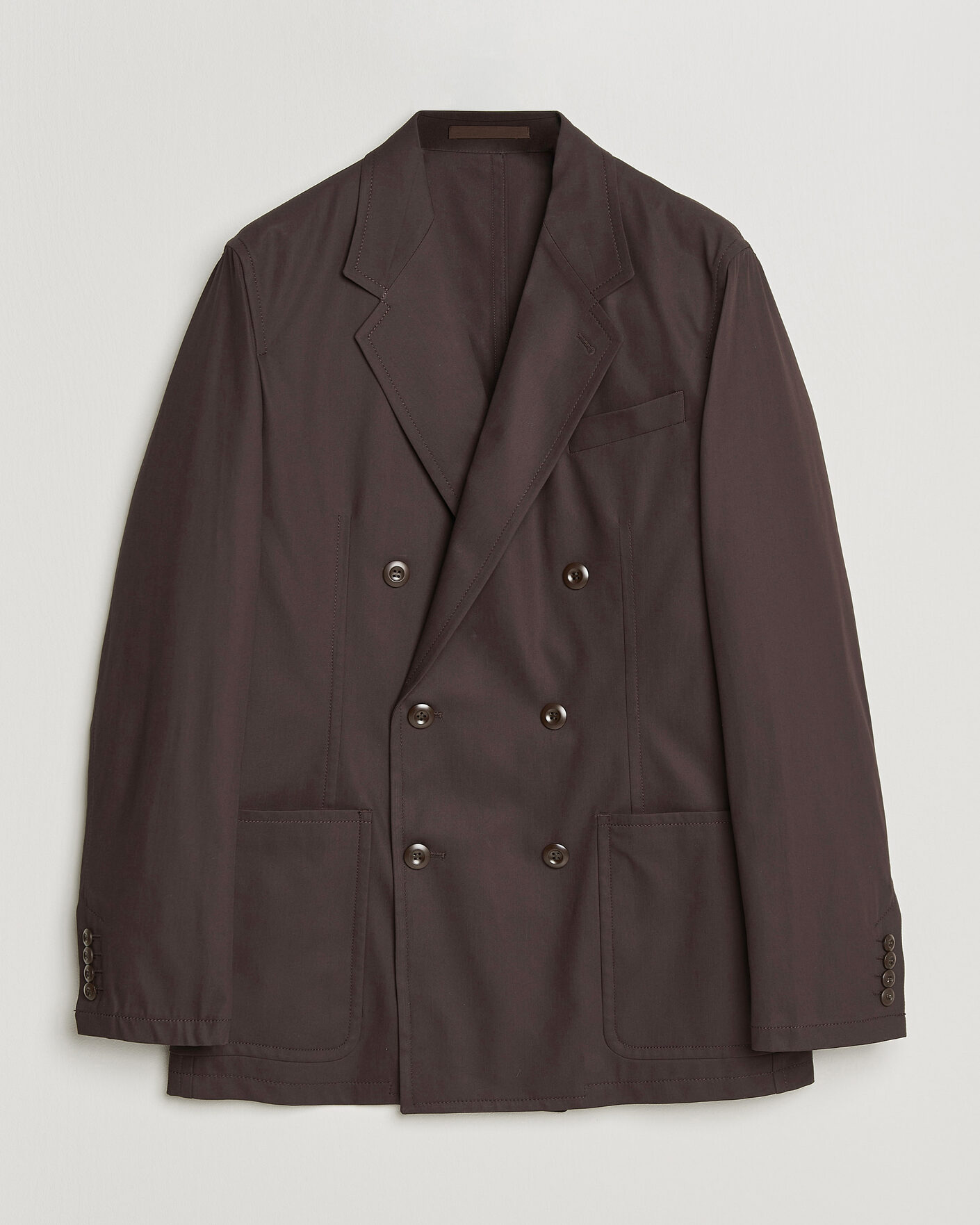 Herren |  | Filippa K | Reese Cotton Double Breasted Blazer Dark Chocolate