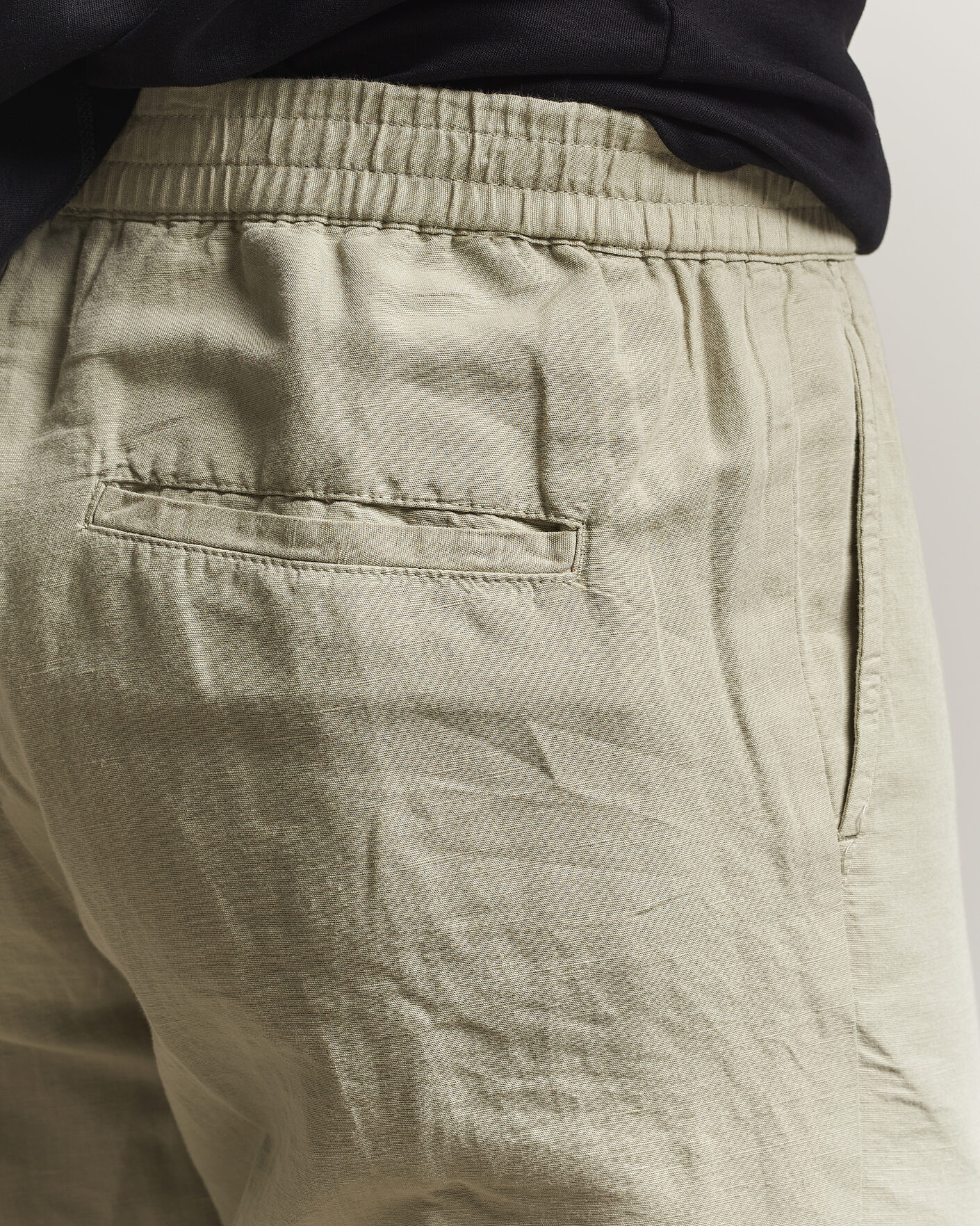 Herren | Hosen | Filippa K | Theo Relaxed Linen/Cotton Drawstring Trousers Light Green