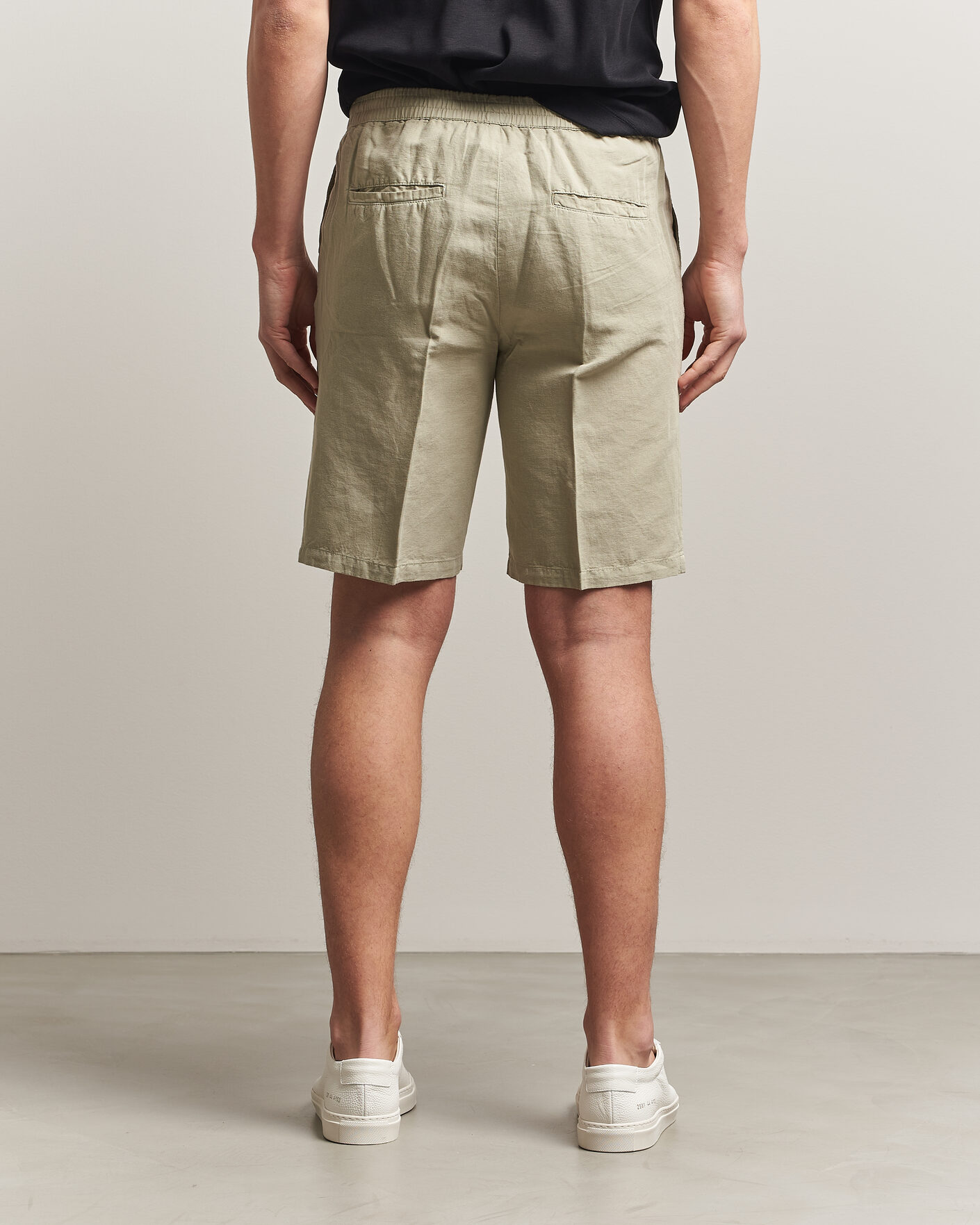 Herren | Shorts | Filippa K | Theo Relaxed Linen/Cotton Drawstring Shorts Light Green