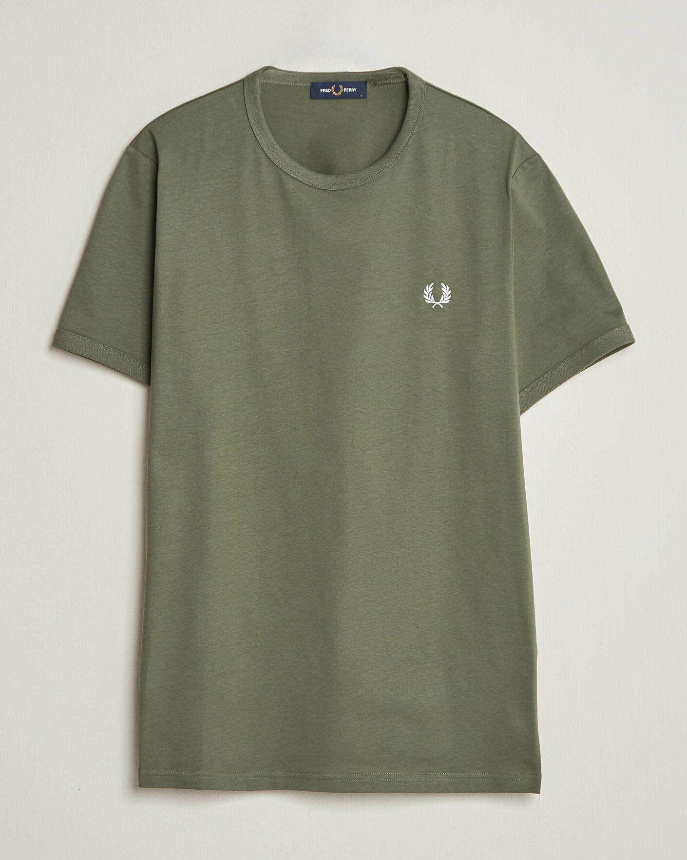Herren | T-Shirts | Fred Perry | Ringer T-Shirt Laurel Wreath Green