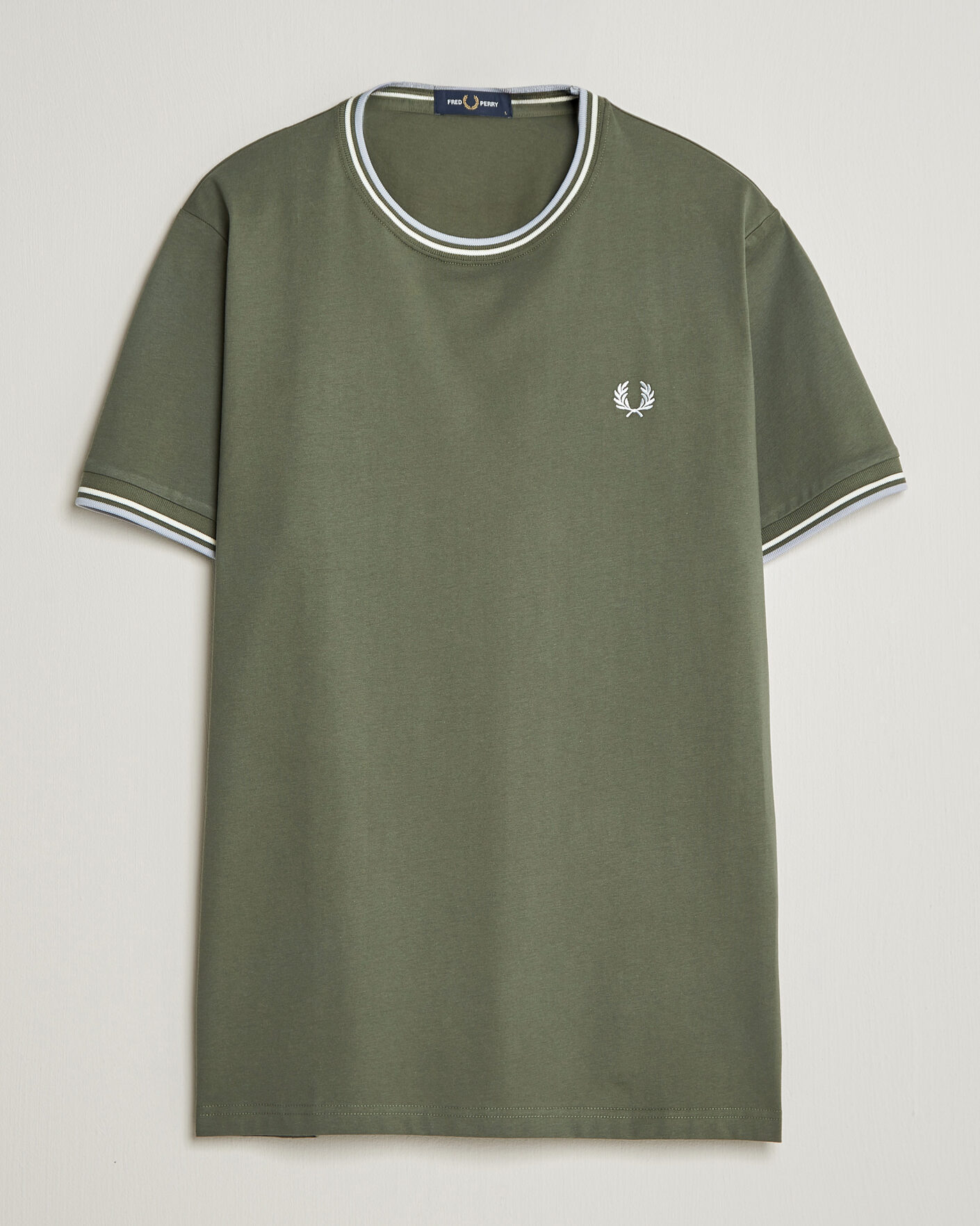 Herren | T-Shirts | Fred Perry | Twin Tipped T-Shirt Laurel Wreath Green