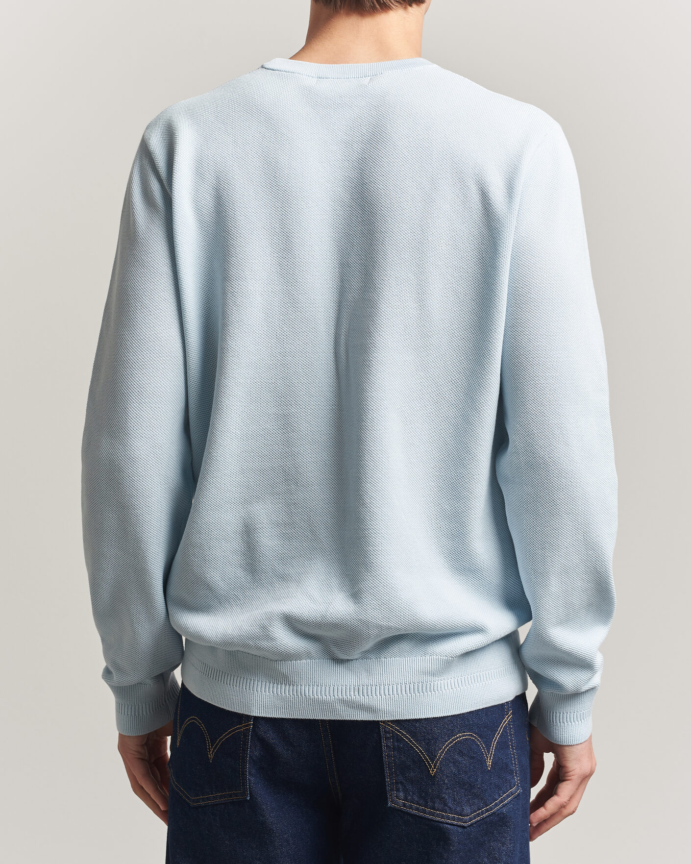 Herren | Pullover | Fred Perry | Piqué Stitched Sweater Light Ice