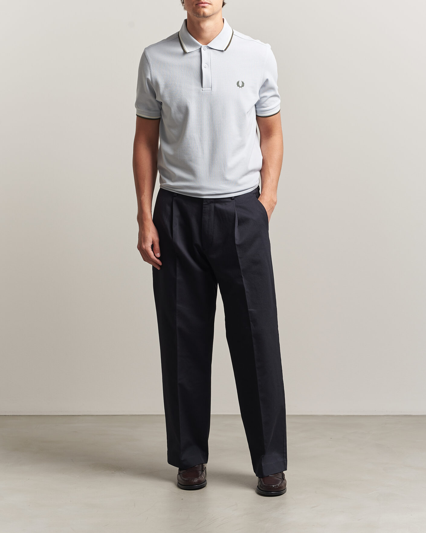 Herren | Poloshirts | Fred Perry | Twin Tipped Polo Shirt Dusky Blue