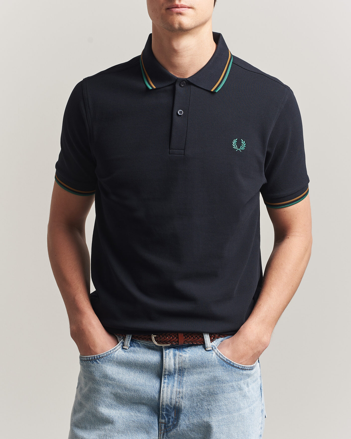 Herren | Poloshirts | Fred Perry | Twin Tipped Polo Shirt Navy