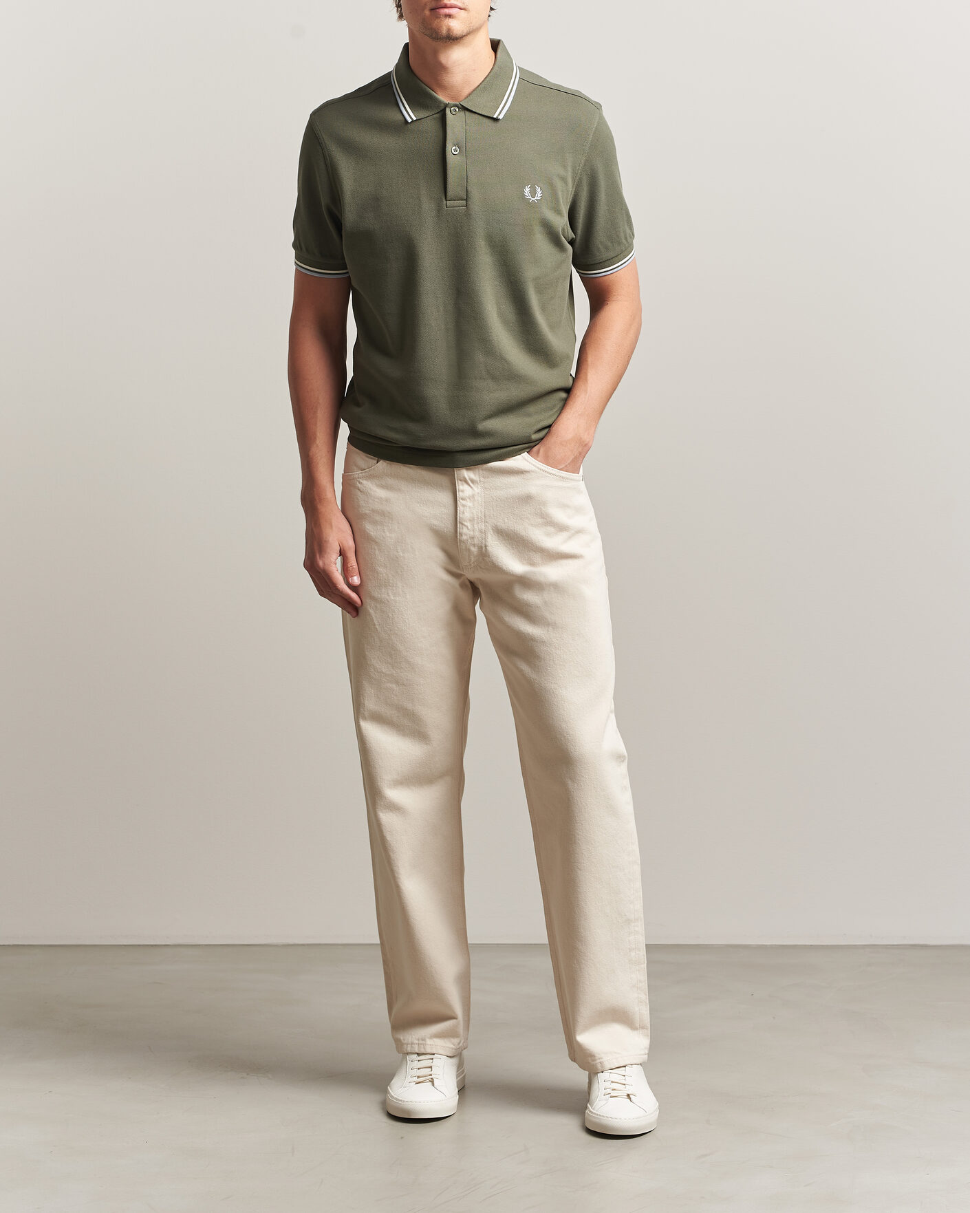 Herren | Poloshirts | Fred Perry | Twin Tipped Polo Shirt Laurel Wreath Green