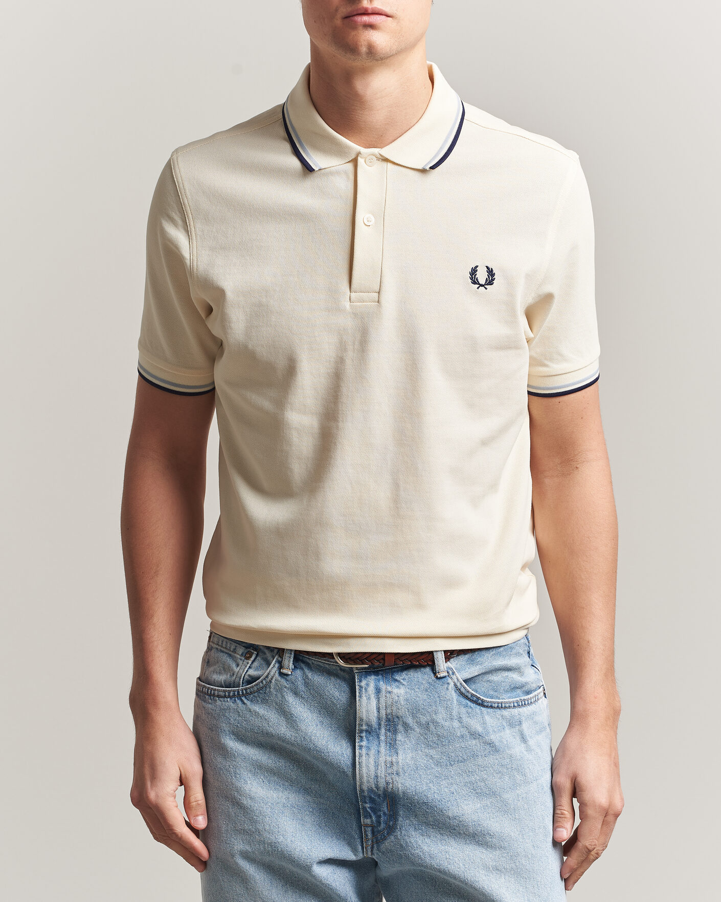 Herren | Poloshirts | Fred Perry | Twin Tipped Polo Shirt Ecru