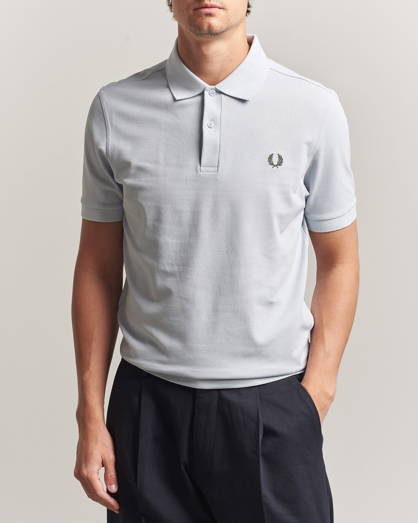 Herren | Poloshirts | Fred Perry | Plain Polo Shirt Dusty Blue