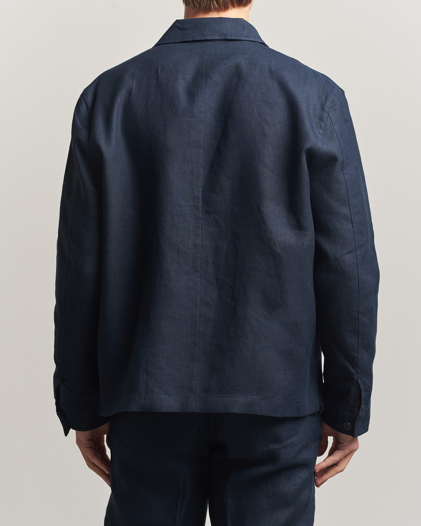 Herren | Hemden | J.Lindeberg | Julius Drape Linen Overshirt Navy