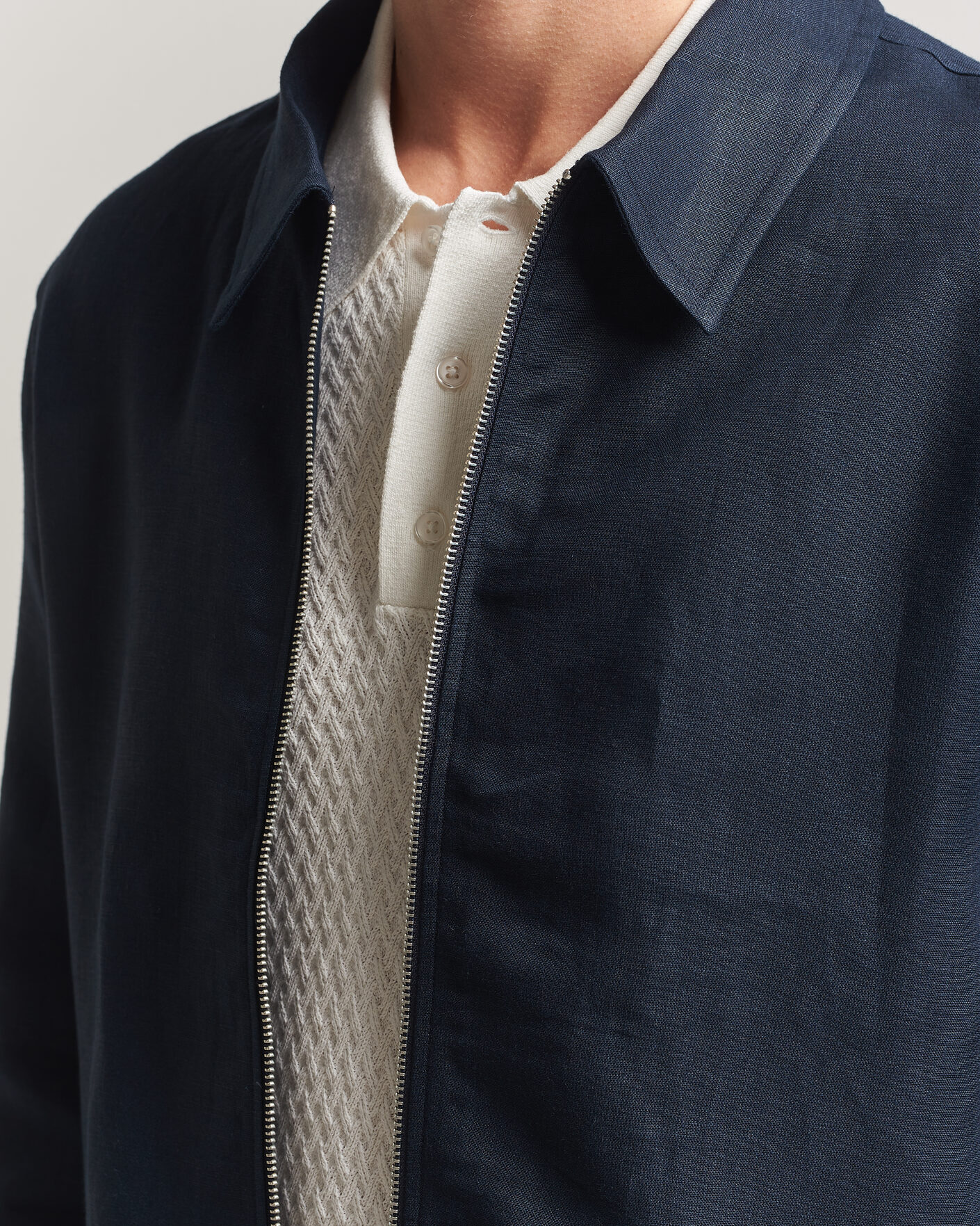 Herren | Hemden | J.Lindeberg | Julius Drape Linen Overshirt Navy