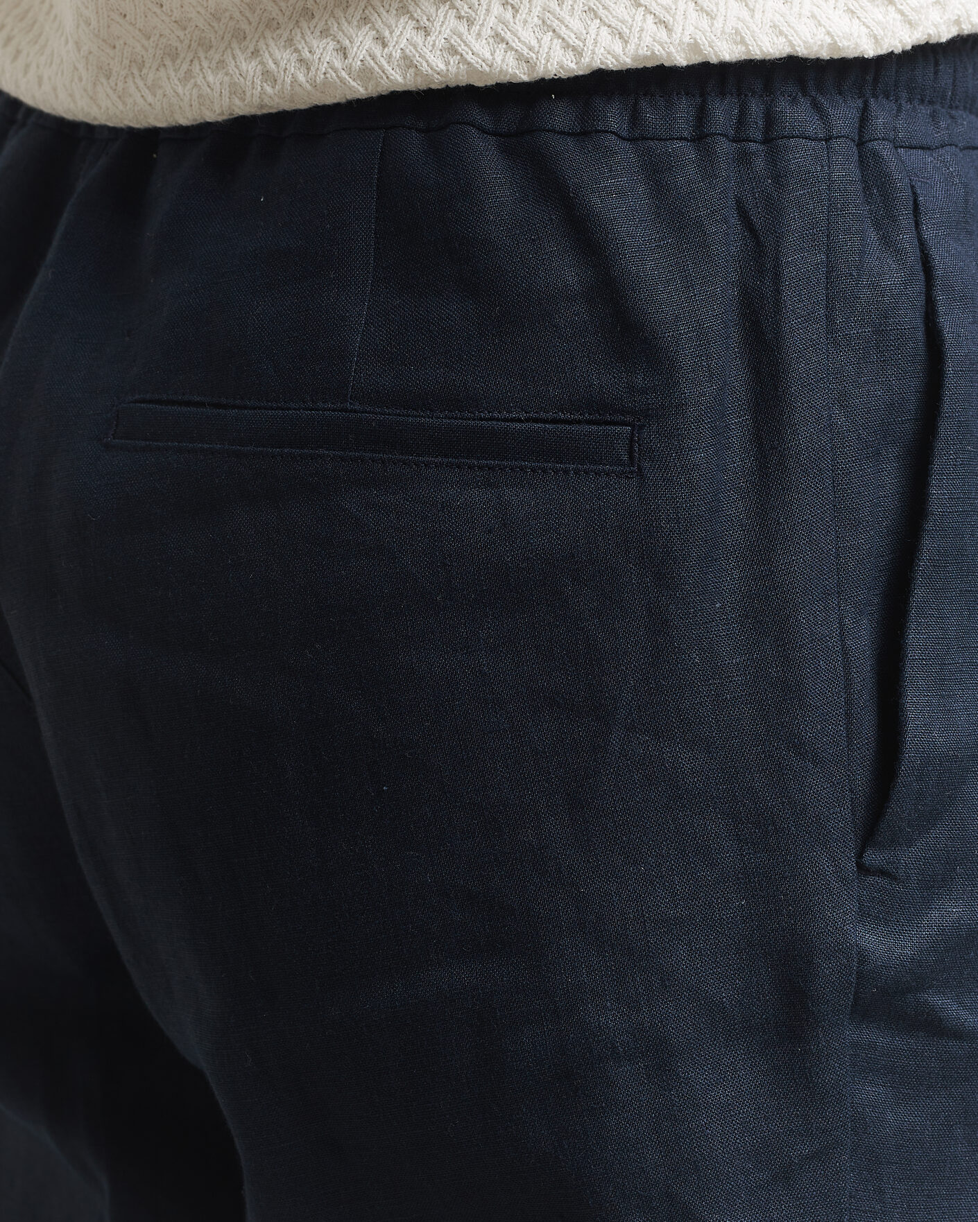 Herren | Hosen | J.Lindeberg | Soren Drape Linen Pants Navy