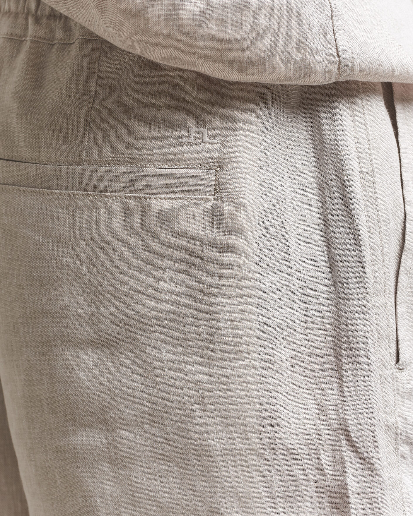 Herren | Shorts | J.Lindeberg | Joff Linen Drawstring Shorts Moonbeam