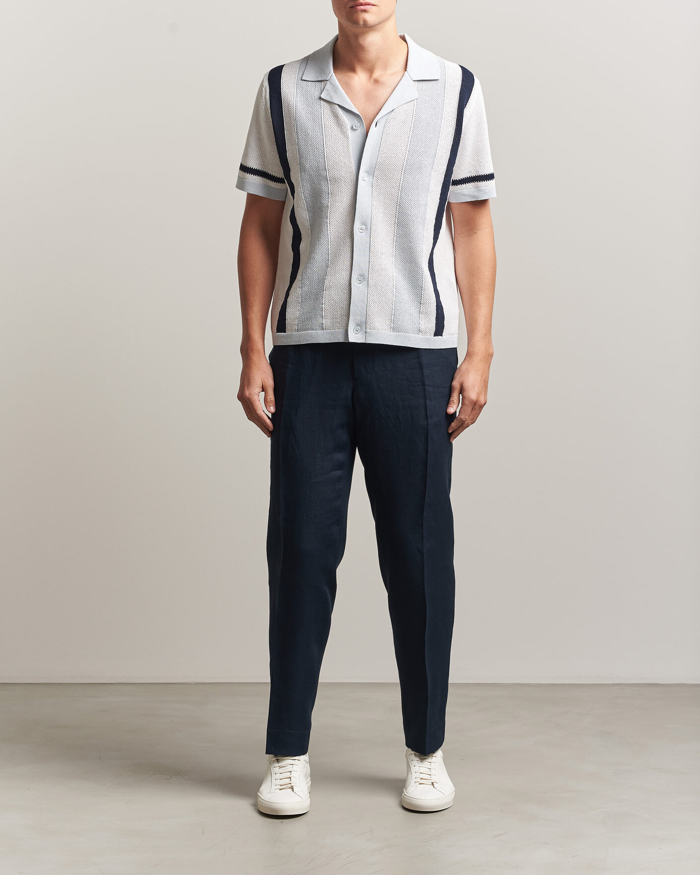Herren | Hemden | J.Lindeberg | Remus Knitted Resort Shirt Skywriting