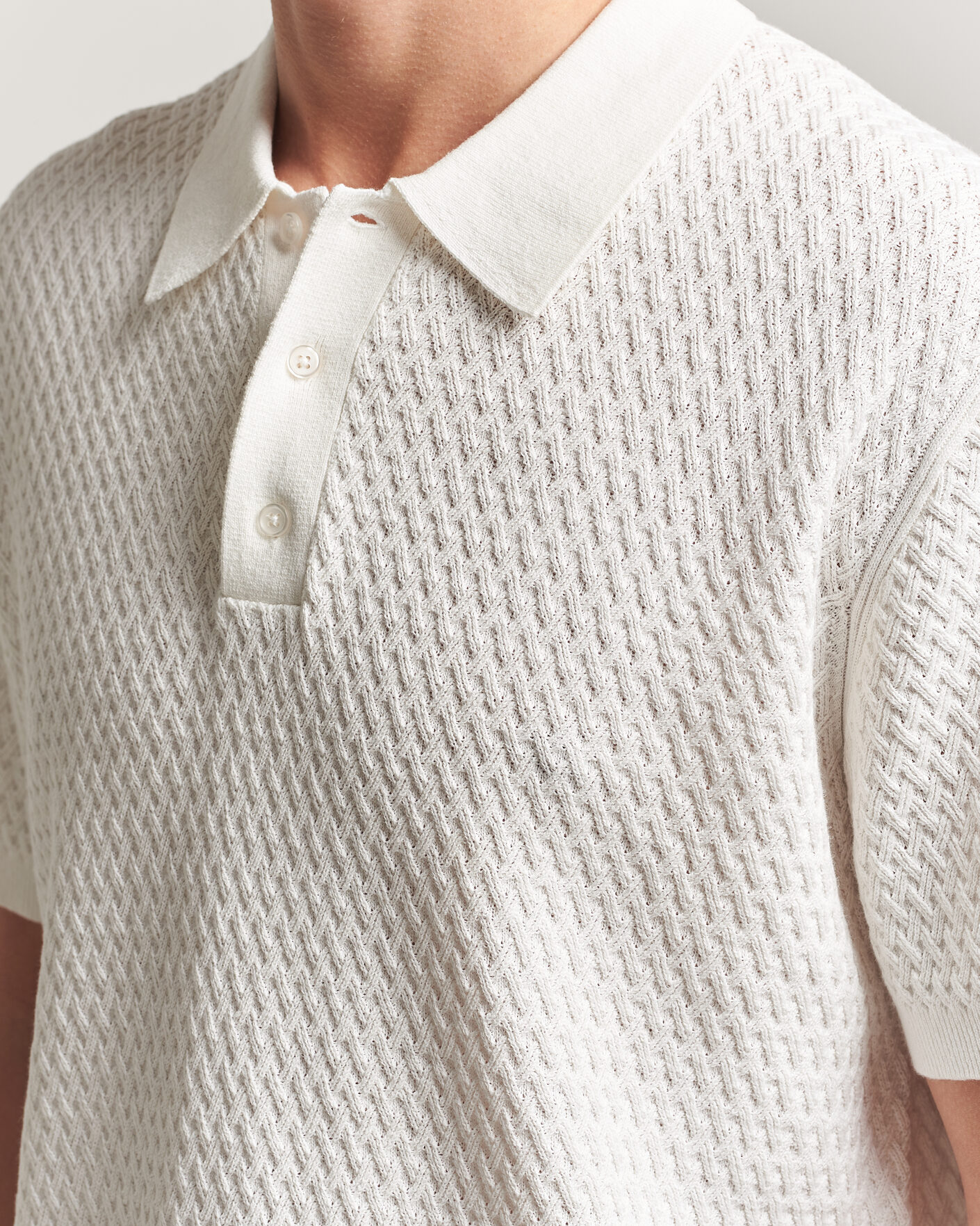 Herren | Poloshirts | J.Lindeberg | Jacques Structured Knitted Polo Tofu