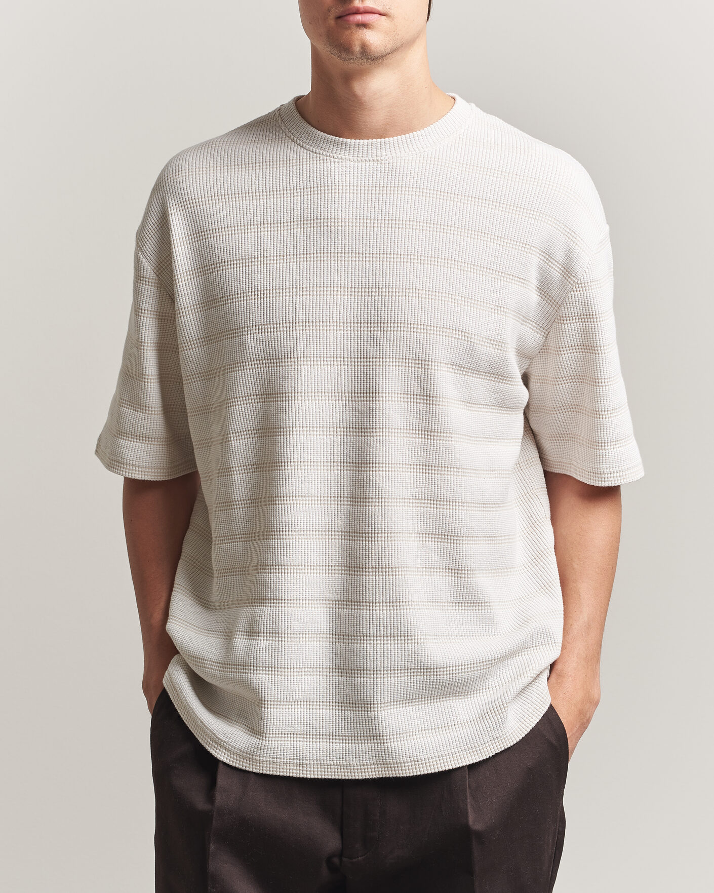 Herren | T-Shirts | J.Lindeberg | Jose Jacquard T-Shirt Moonbeam
