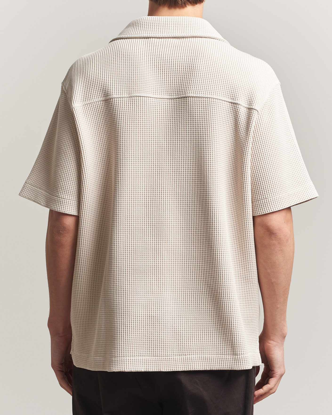 Herren | Hemden | J.Lindeberg | Theron Waffle Resort Shirt Moonbeam