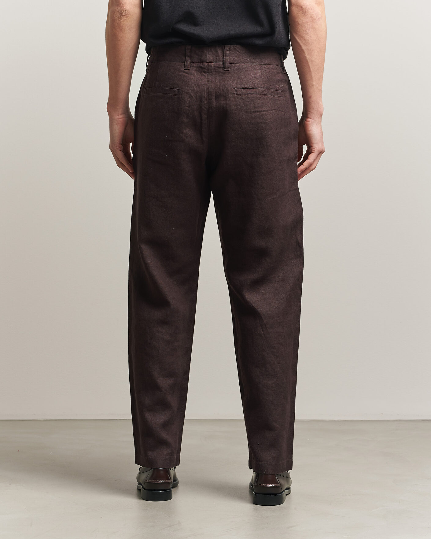 Herren | Hosen | NN07 | Aden Regular Fit Linen Trousers Dusky Port