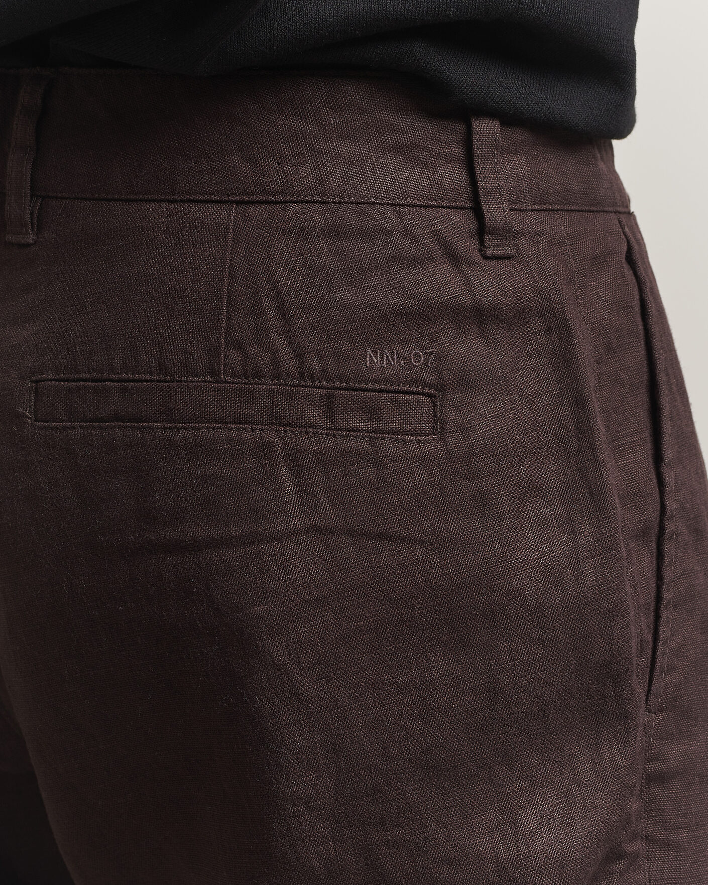 Herren | Hosen | NN07 | Aden Regular Fit Linen Trousers Dusky Port