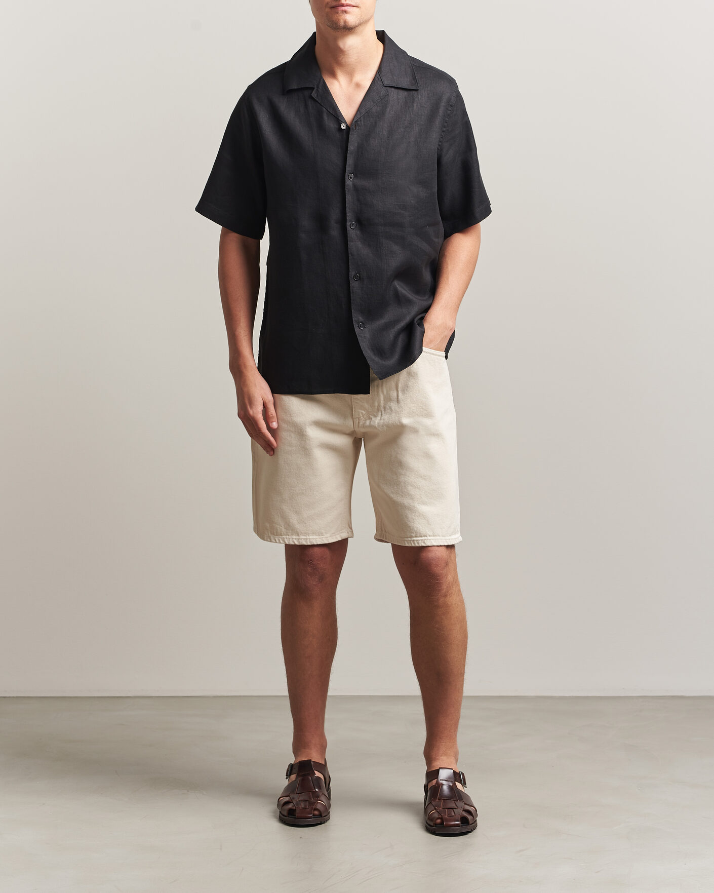 Herren | Hemden | NN07 | Julio Linen Resort Shirt Black