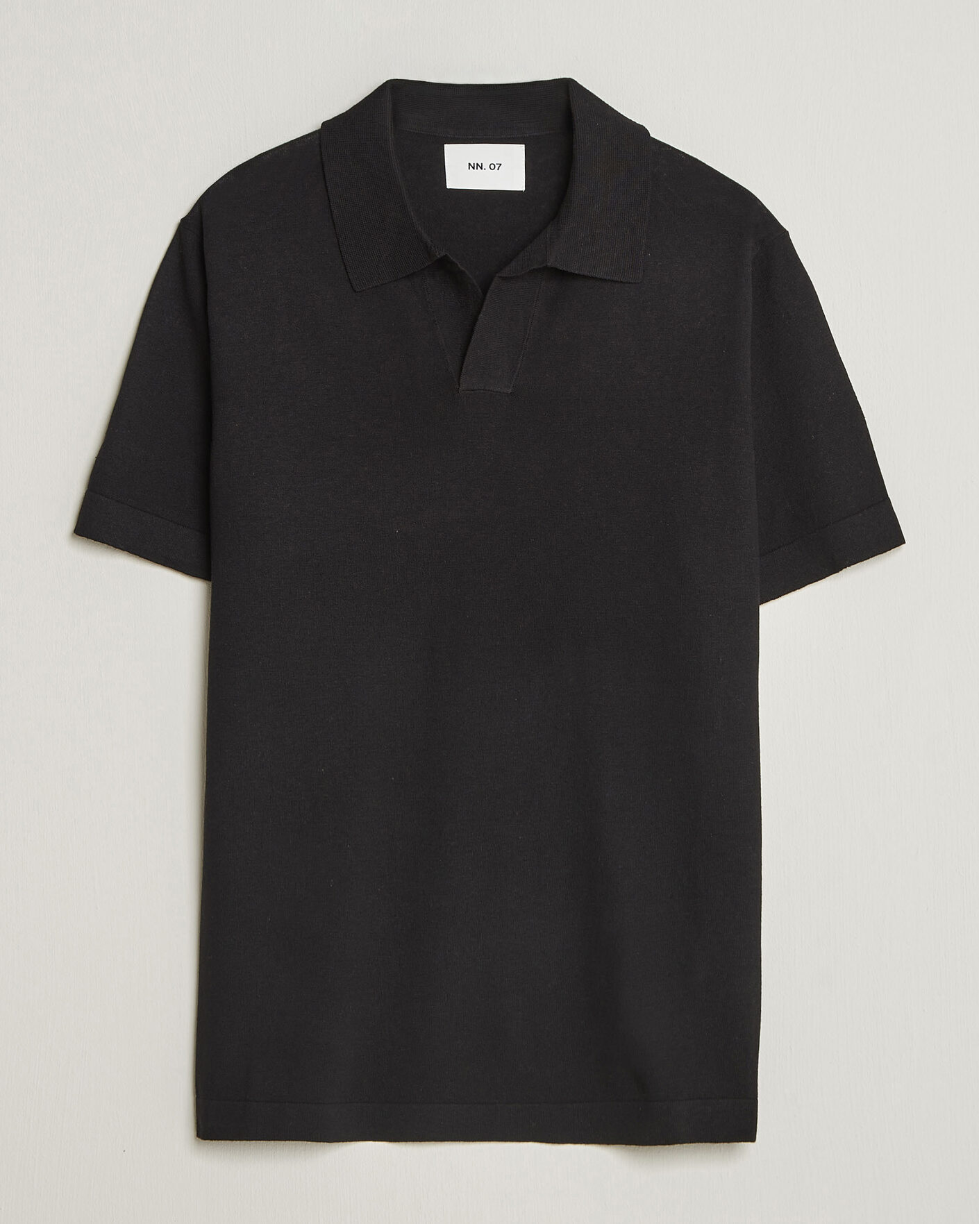 Herren |  | NN07 | Ryan Cotton/Linen Polo Black