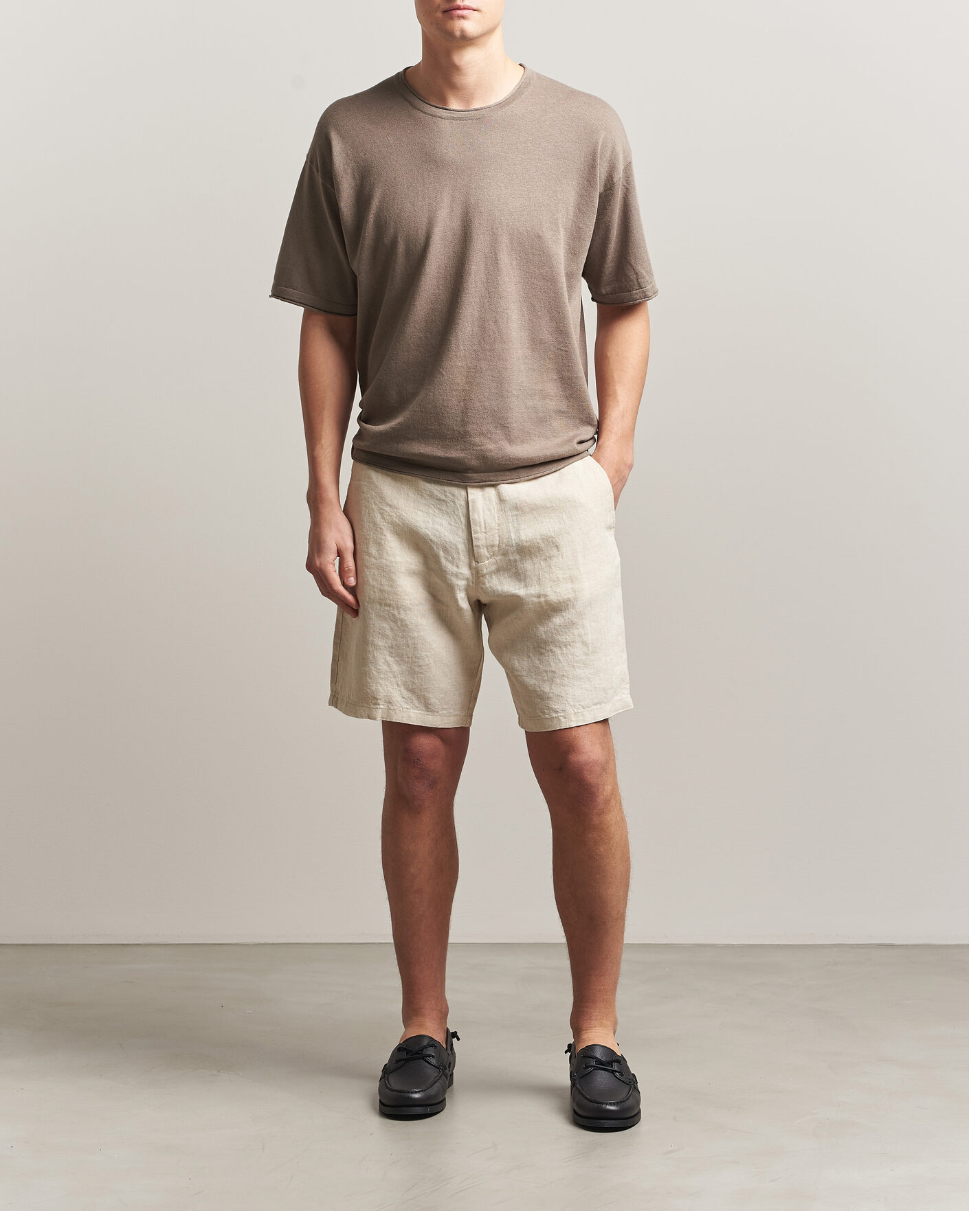 Herren | T-Shirts | NN07 | Ryan Cotton/Linen T-Shirt Clay Mirage