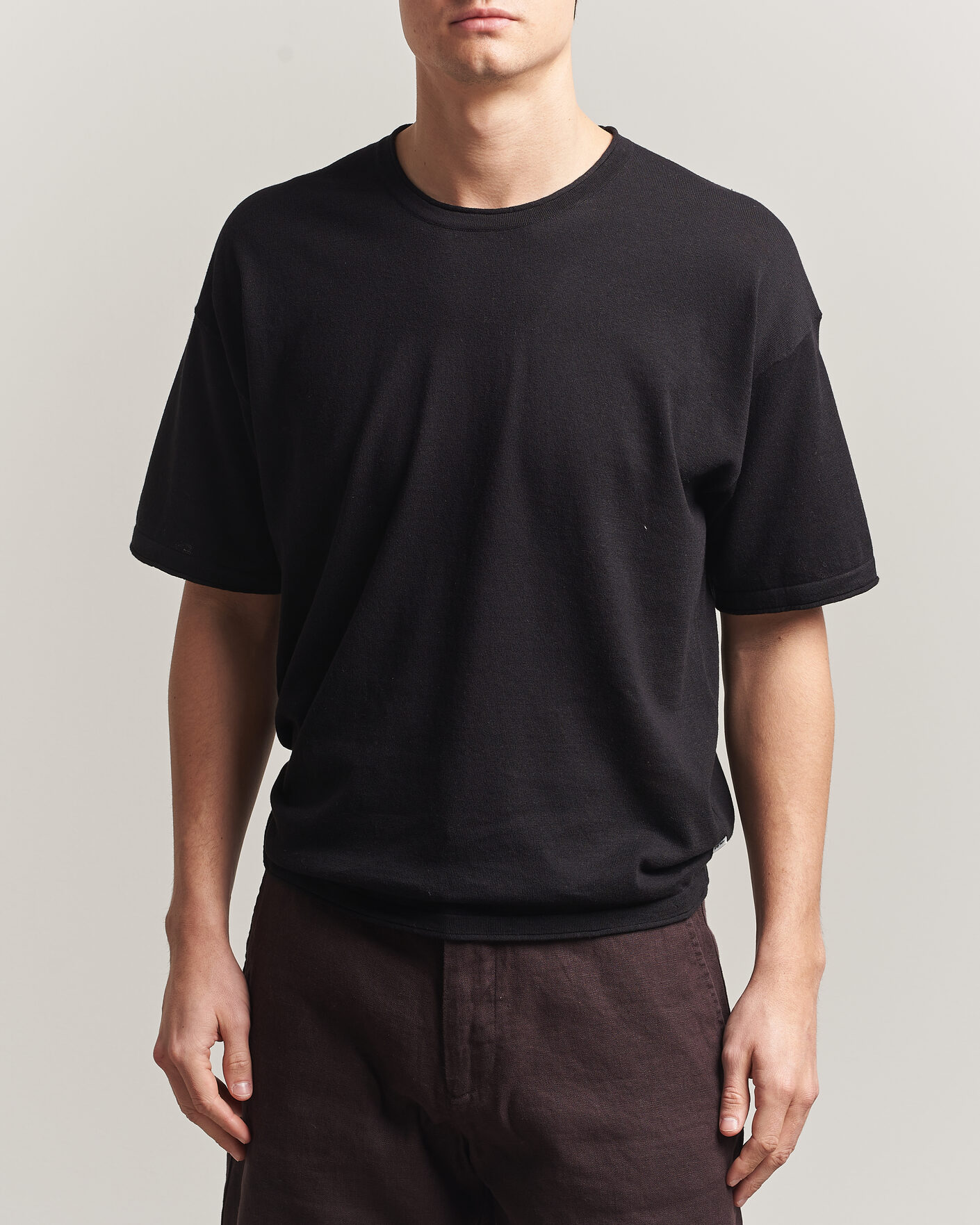Herren | T-Shirts | NN07 | Ryan Cotton/Linen T-Shirt Black