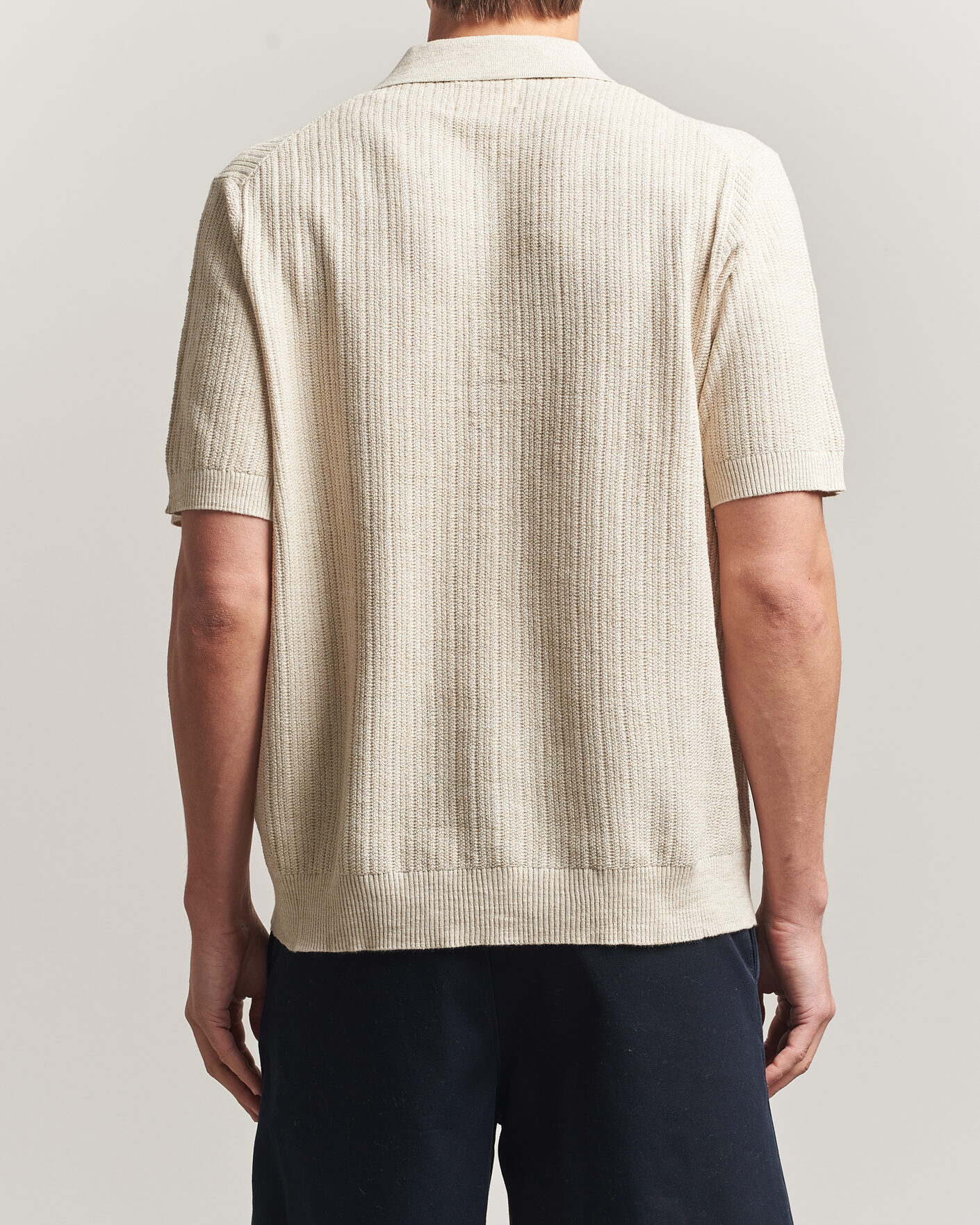Herren | Hemden | NN07 | Nolan Knitted Short Sleeve Shirt Ivory