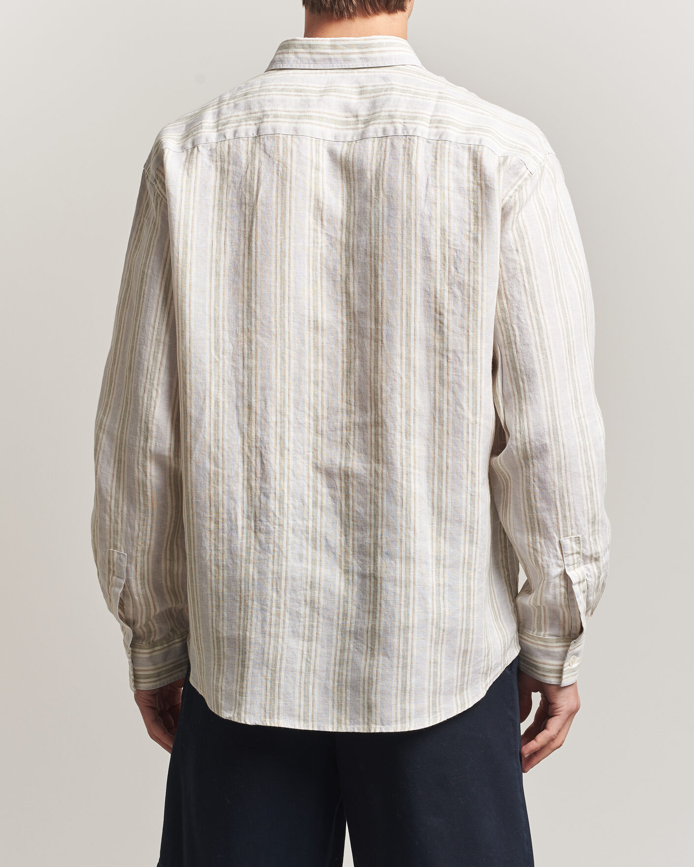 Herren | Hemden | NN07 | Deon Linen Shirt Mint Stripe