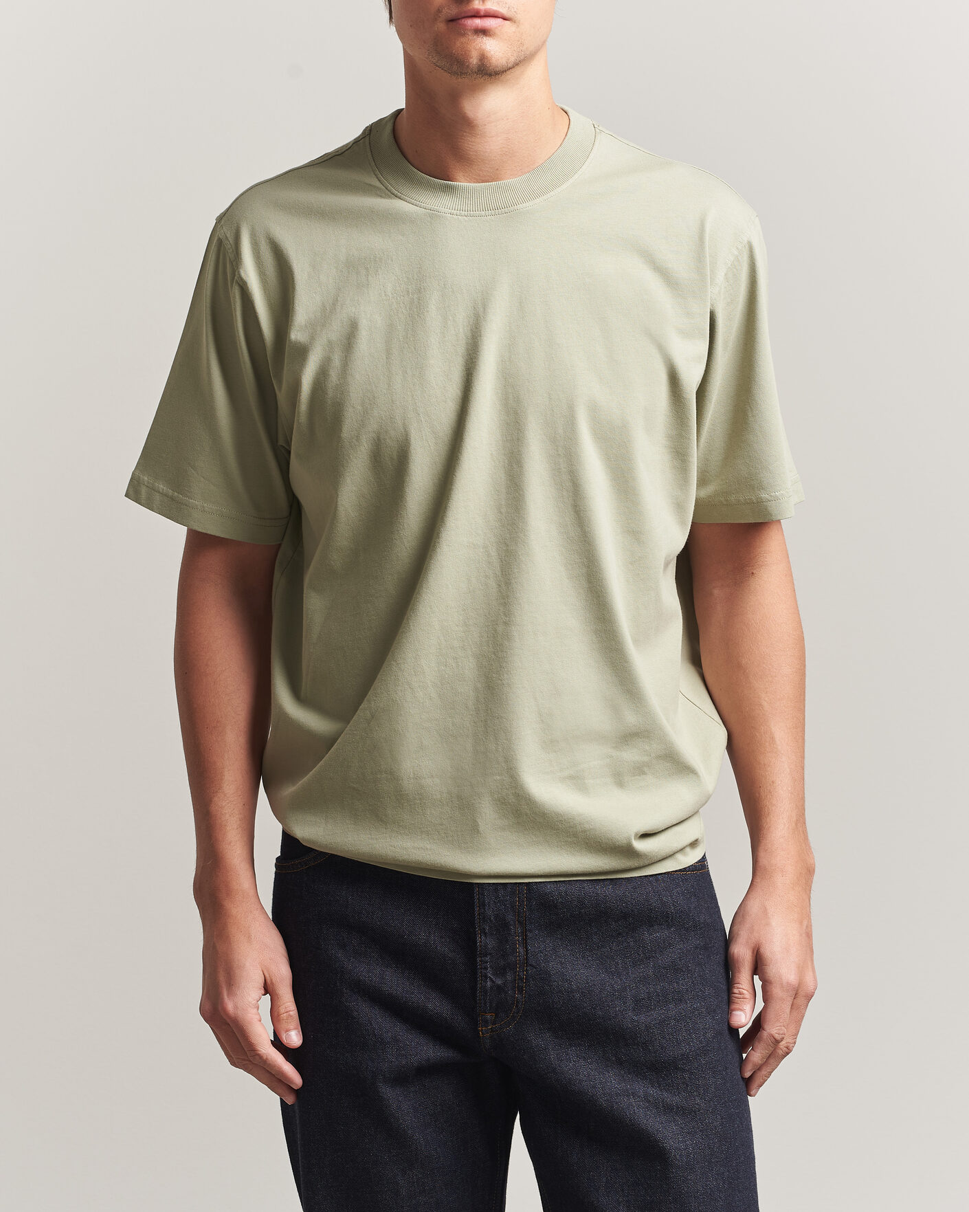 Herren | T-Shirts | NN07 | Adam Crew Neck T-Shirt Sage Green